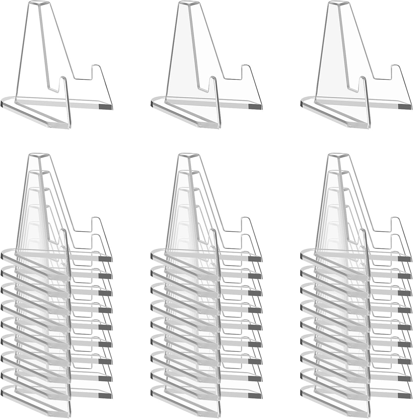 30 Pack Arcylic Card Display Stands, Mini Clear Easel Stand Holder for Sports Graded Challenge Coin Trading Baseball Psa Football Card
