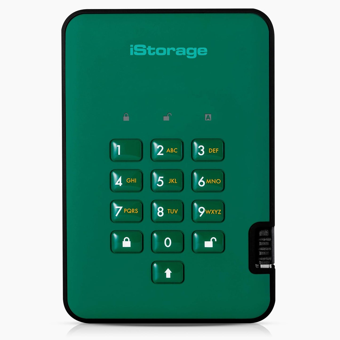 iStorage diskAshur2 HDD 500GB Green | Secure portable hard drive | Password protected | Dust & water resistant | Hardware Encryption