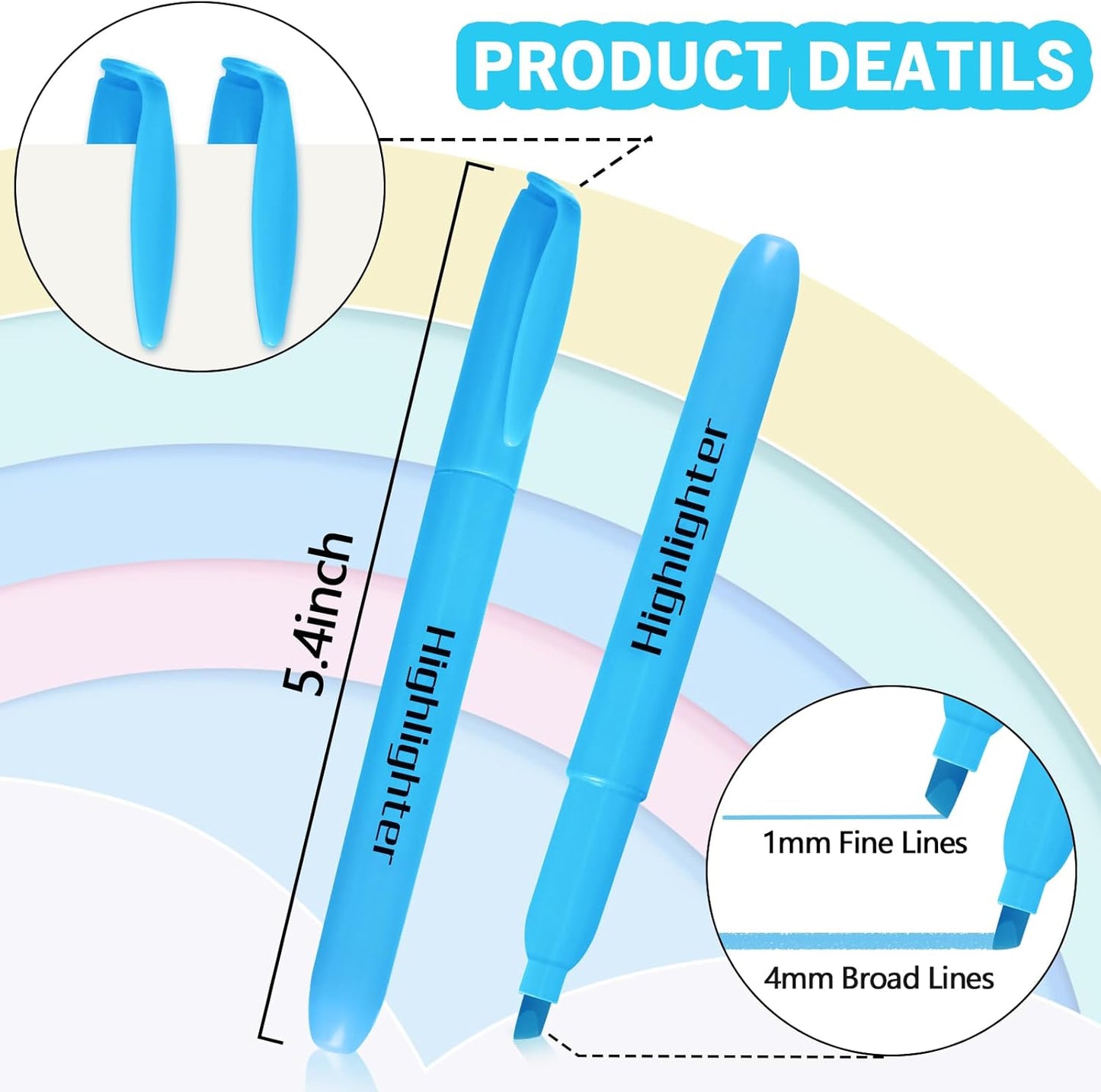 Highlighters, Chisel Tip Dry-Quickly Highlighter Markers, 108 Count-6 Assorted Colors Highlighters Bulk Pack for Adult Kids, Office Classroom Must Have, School Supplies for Teachers