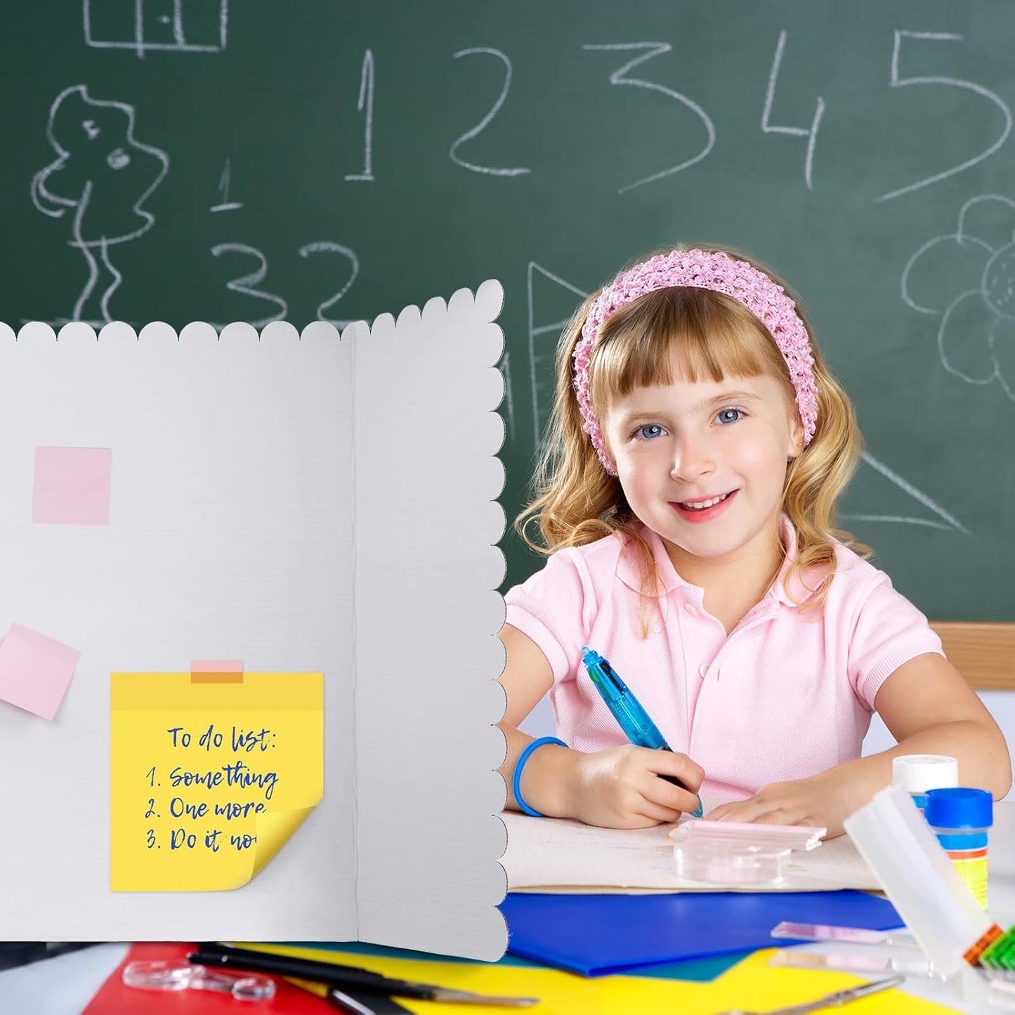 12 Pcs 24 x 36 Inch Trifold Poster Display Boards White for Science Fair Presentation Projects Photo Exhibition Display Tri fold Board Foldable Paperboard for School Supplies Bulk Business