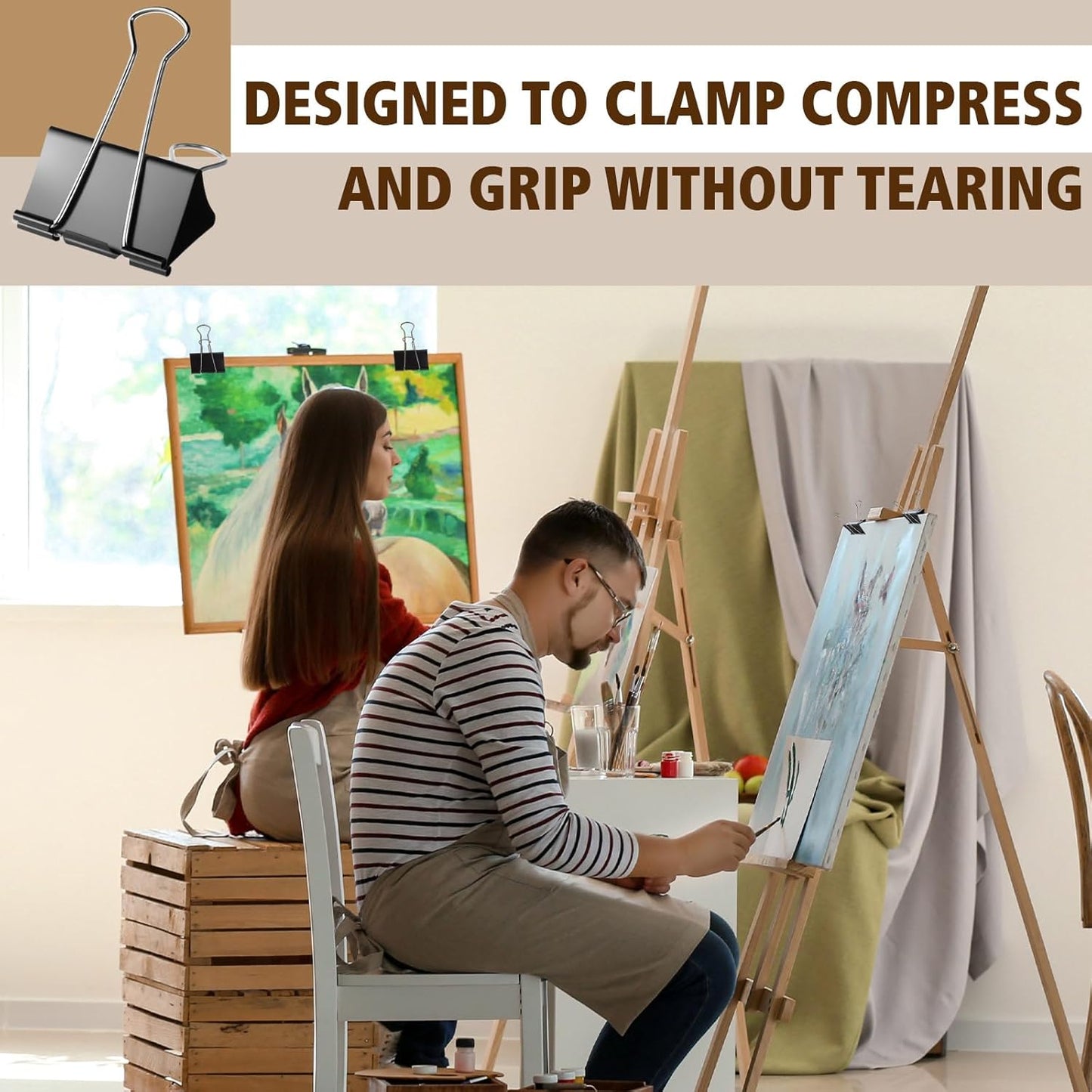 Jetec 50 Pcs 3 Inch Jumbo Binder Clips Extra Large Binder Clips Bulk Black Big Heavy Duty Metal Giant Large Paper Clamps for Office and Home Supplies Organization Kitchen Food Bags Drawing