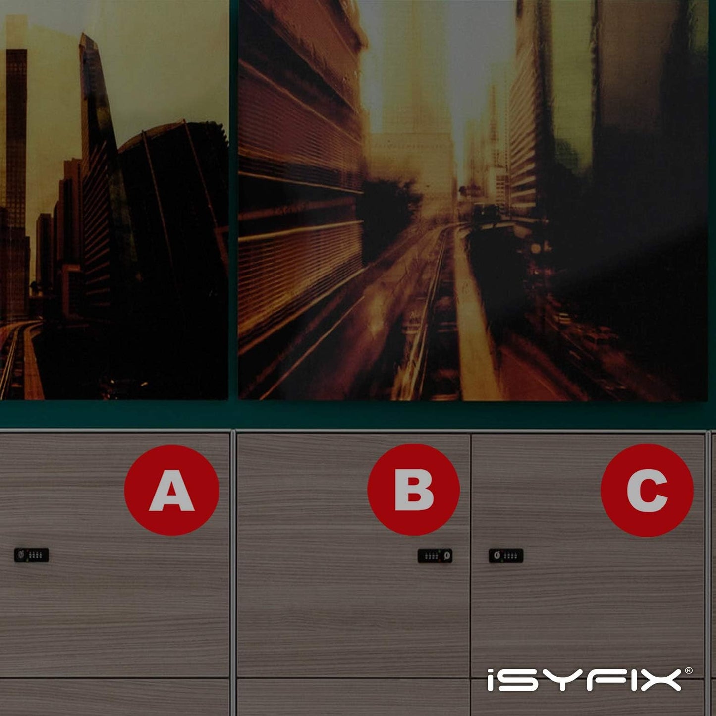 iSYFIX Red Vinyl Letters Stickers - 3 inch Self-Adhesive, A to Z, 4 of Each Letter - Premium Decal for Indoor & Outdoor, For Inventory, Storage, Organizing, Alphabet for Boxes, Toolbox, Lockers & More