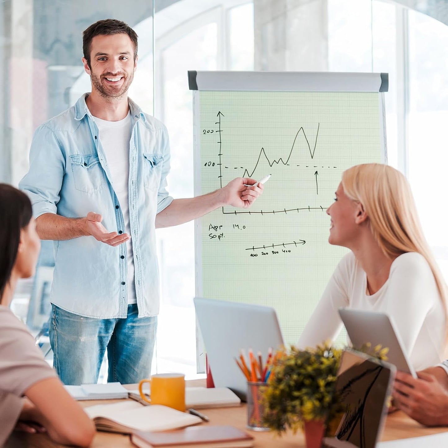 25 Sheet Graph Paper Pad 24" x 36" Large Graph 1" and 1/4" Ruled Grid Paper for Engineer Architect Designer Mathematician Draftsmen Sketch House Commercial Building Plan Drafting(Green)