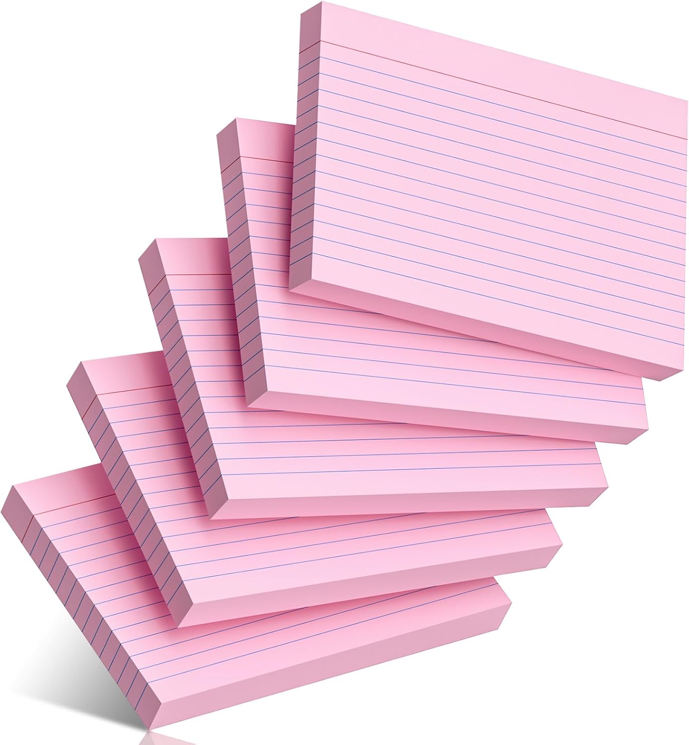 200 Pcs Index Cards 4 x 6 Inch Ruled Pink Index Cards, College Ruled Flash Cards for School, College, Office and Home Organization, Durable Study To Do List Note Cards with Ruled Lines, 5 Pack of 40