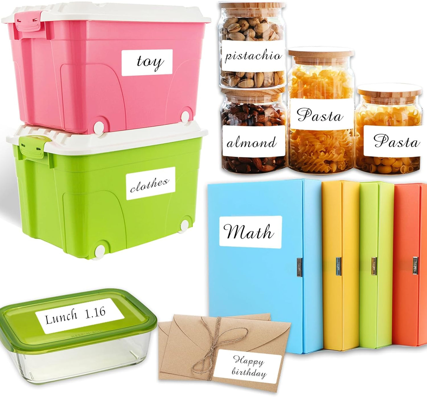 2×4 Inch White Removable Thermal Labels,Waterproof Thermal Label (250 Sheets per Roll,2 Rolls)