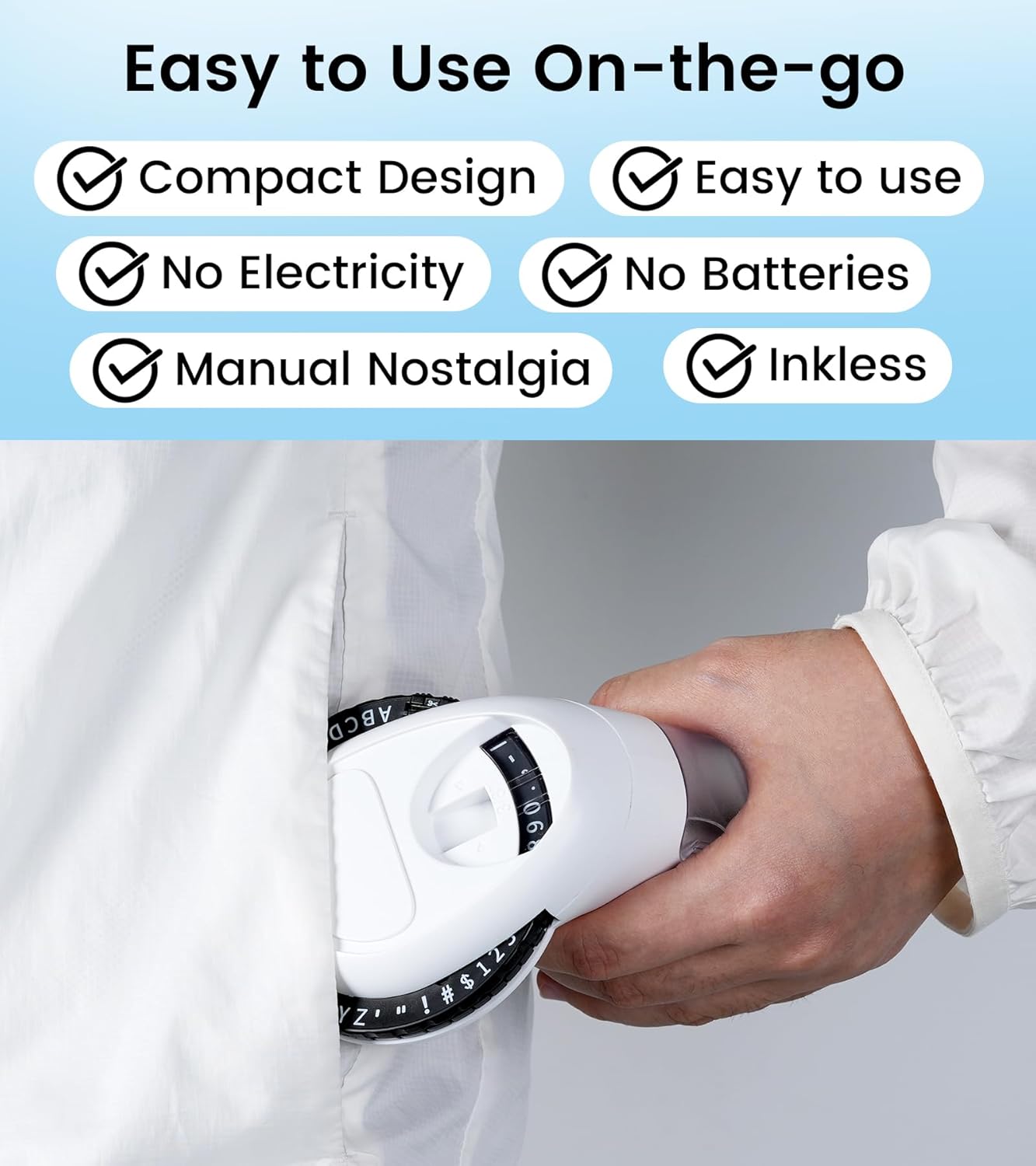 Embossing Label Maker Machine with Tapes, Old School Vintage Label Maker Embossed, Retro 3D Embosser Manual Labeler with 3 Rolls 9mm Labels-Waterproof for Home Office Kids DIY Craft Scrapbook