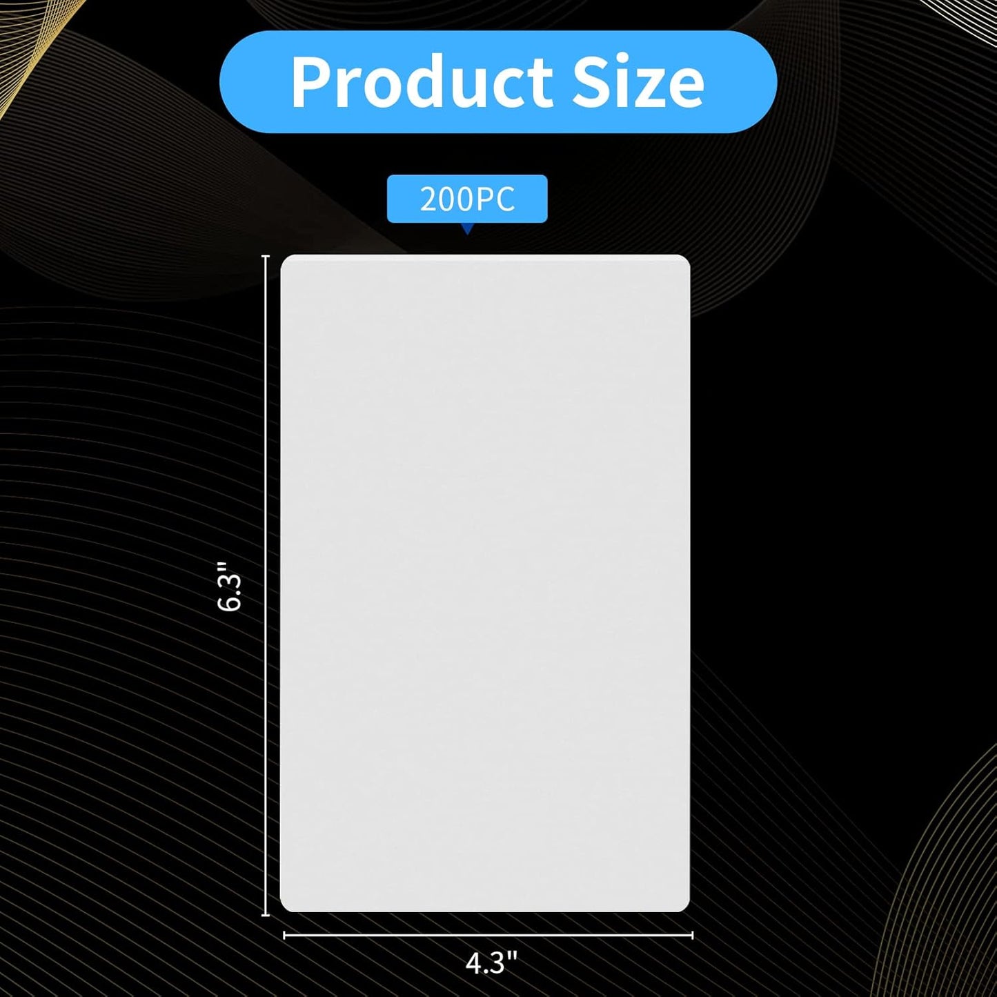 200 Pack 5mil 4“x6" Thermal Laminating Pouches Badge Laminate Pouches Clear Laminated Luggage Tags Printable Laminator Pouches for Business Permits Cards (200, 4"x6"-5mil)