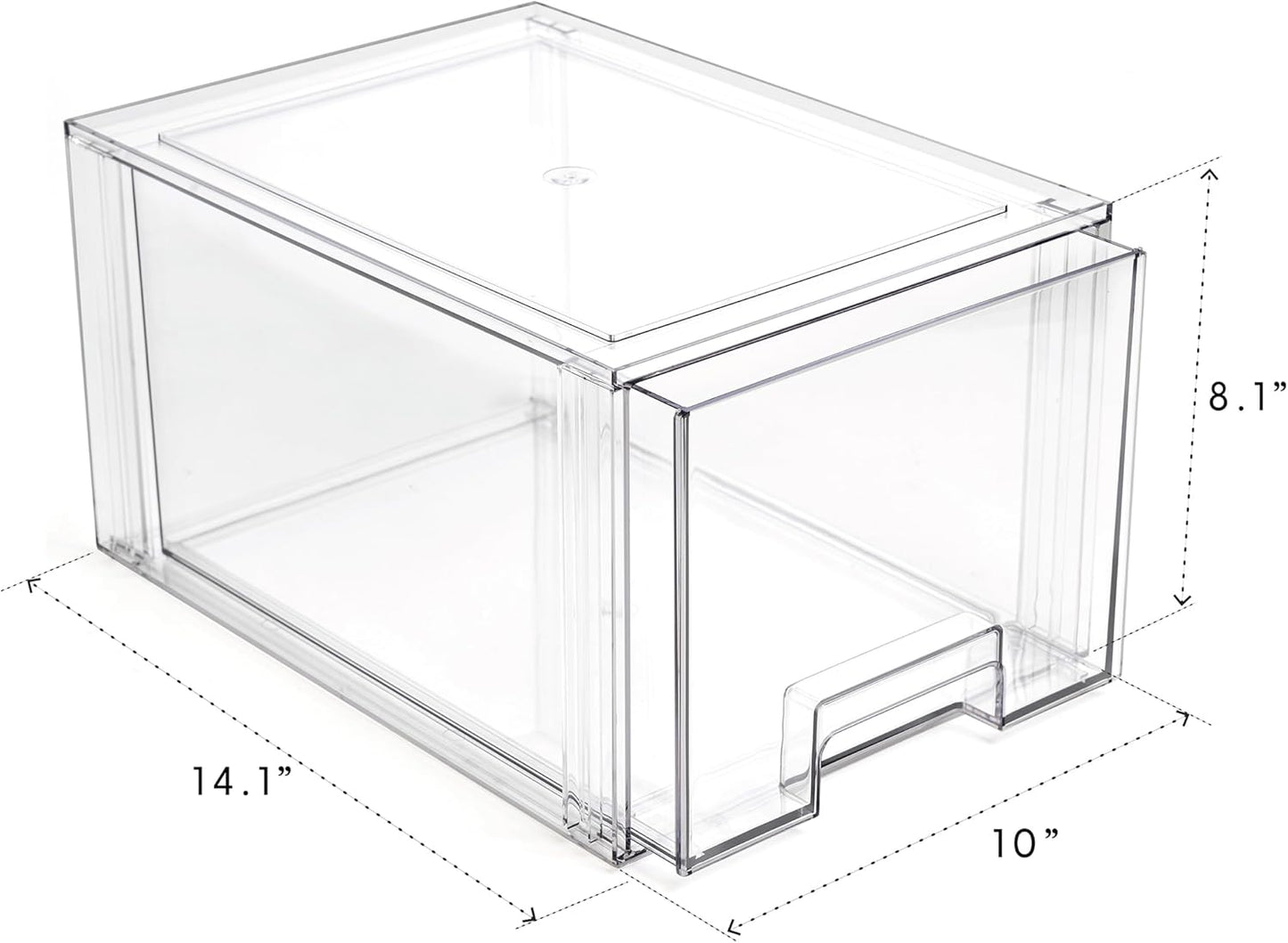 BINO | Stackable Storage Drawers, Tall Large - Clear | THE CRATE COLLECTION | Storage Bins With Drawers | Bathroom Organizers | Under Sink Organizer | Vanity Cabinet Home Organization