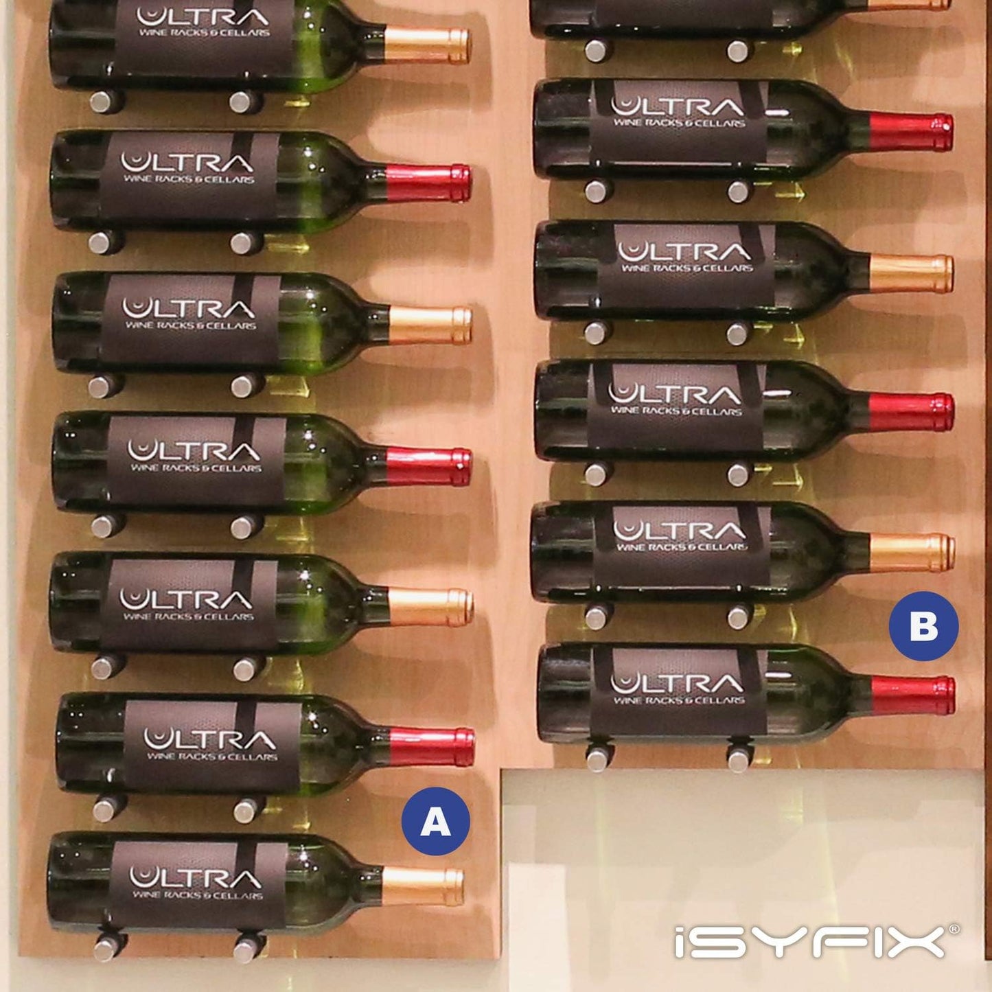 iSYFIX Blue Vinyl Letters Stickers - 2 inch Self-Adhesive, A to Z, 4 of Each Letter - Premium Decal for Indoor & Outdoor, For Inventory, Storage, Organizing, Alphabet for Boxes, Toolbox, Lockers