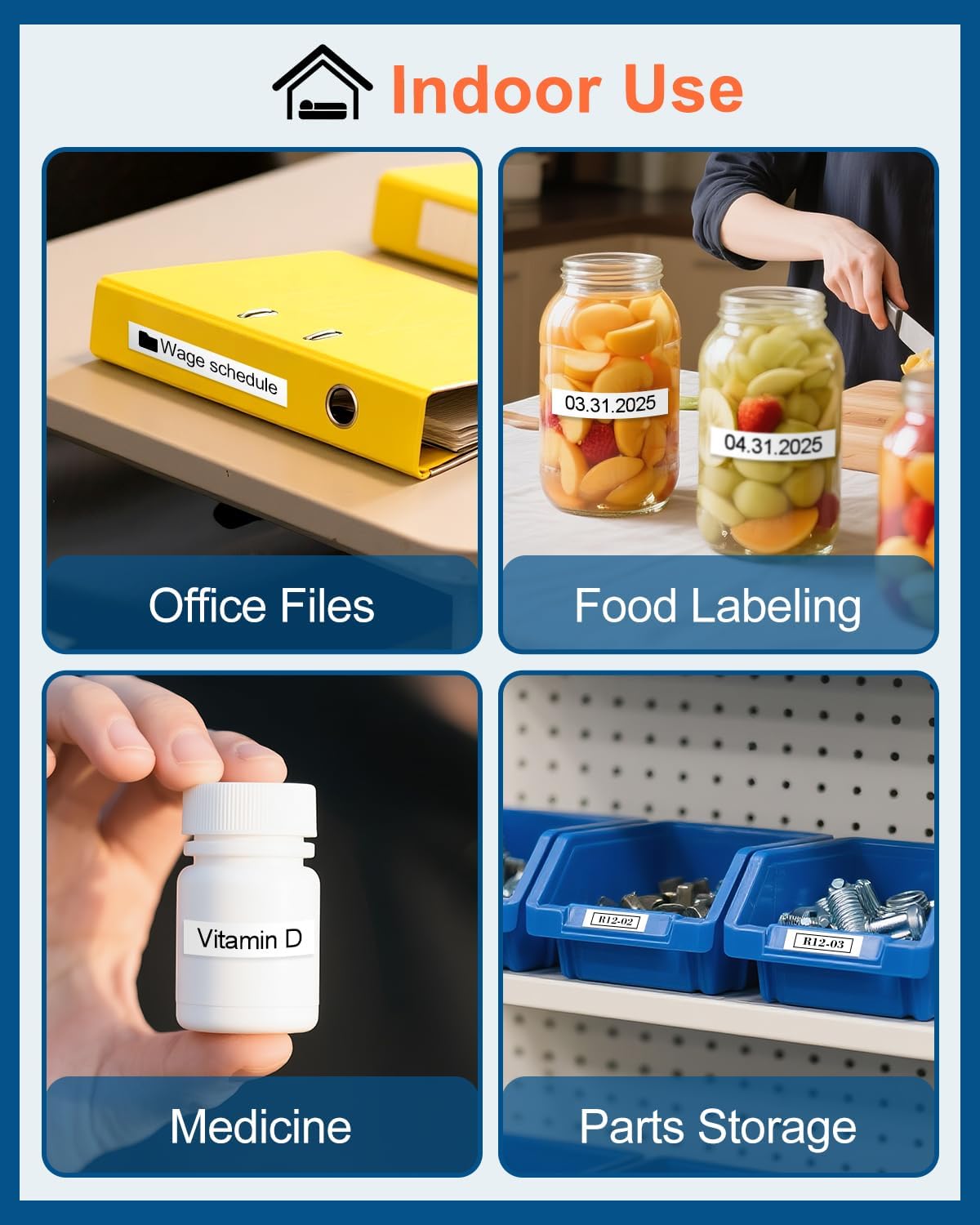 3PK 12mm 0.47 Laminated White Tape TZE-231 Replacement for Brother P Touch Label Tape TZe-231 12 mm .47 Label Maker Refills Work for Brother Ptouch PTH110 PTH103w PTD210 PTD220 PT1280