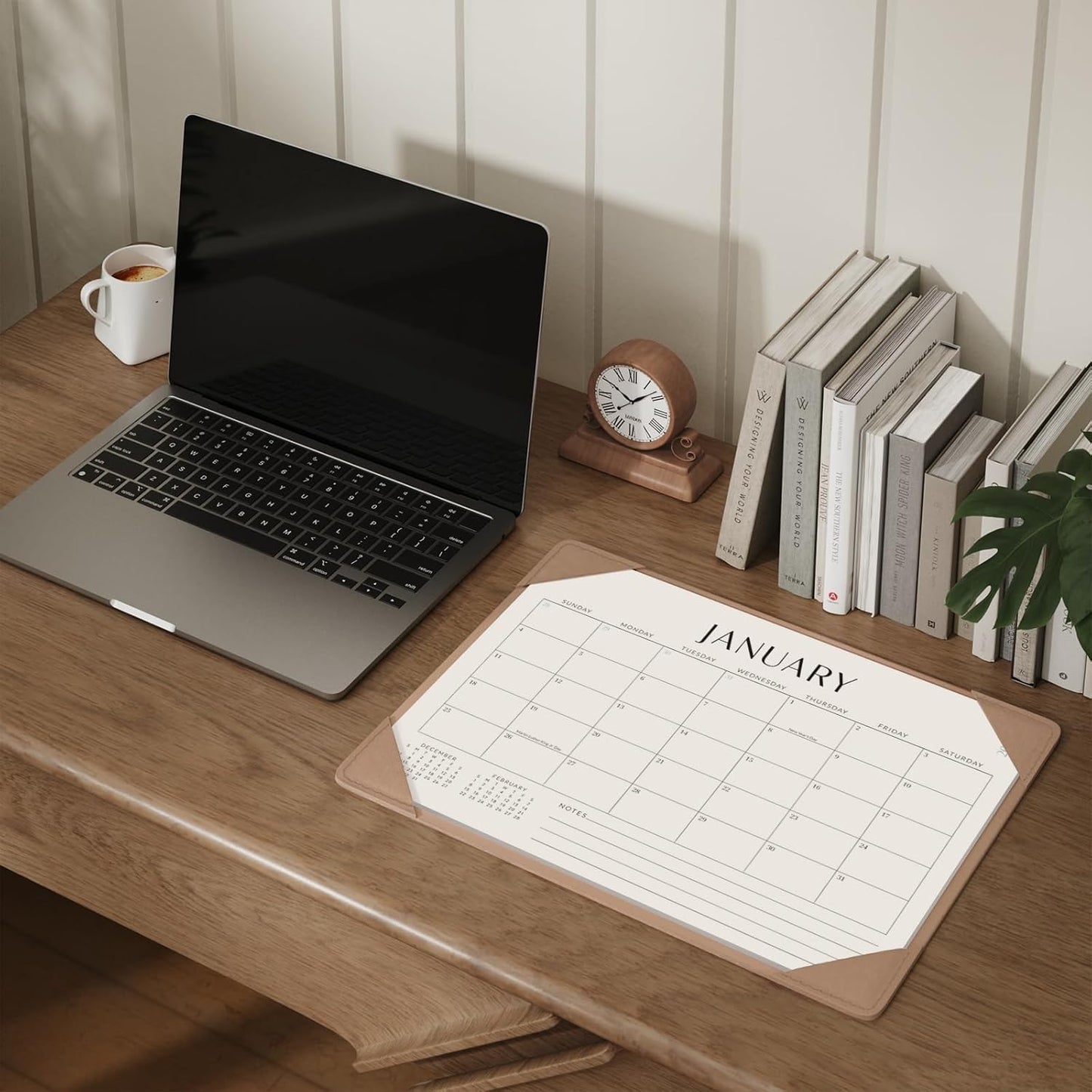 Jotsome Desk Calendar 2025-2026 with Desktop Mat, Desk Pad Calendar From Now to December 2026 14x10.5 inch, Desk Blotter Calendar for Home Office and School, Easy Planning, Apricot