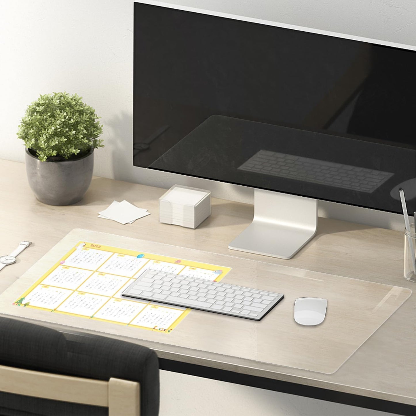 12 x 48 Inch Clear Table Cover Protectors - 1.5mm Thick Plastic Table Cover, Vinyl protectors - Desk Mat and Pad