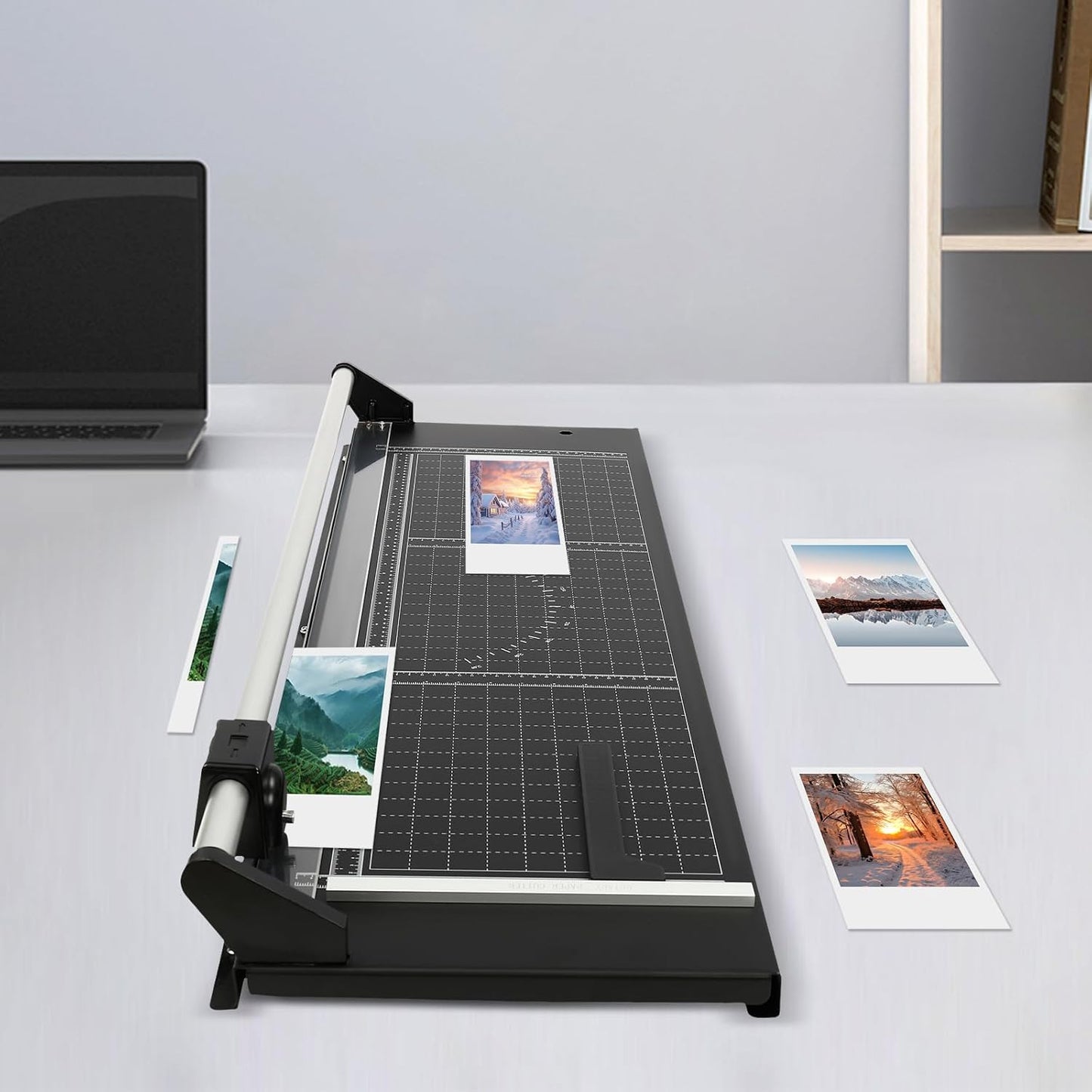 Paper Cutter, Paper Trimmer, 3 Blades, Heavy Duty Paper Cutter for Cardstock, Guillotine Paper Trimmer for Crafting, for Cutting A3, A4, and A5 Paper, Photos, Cards