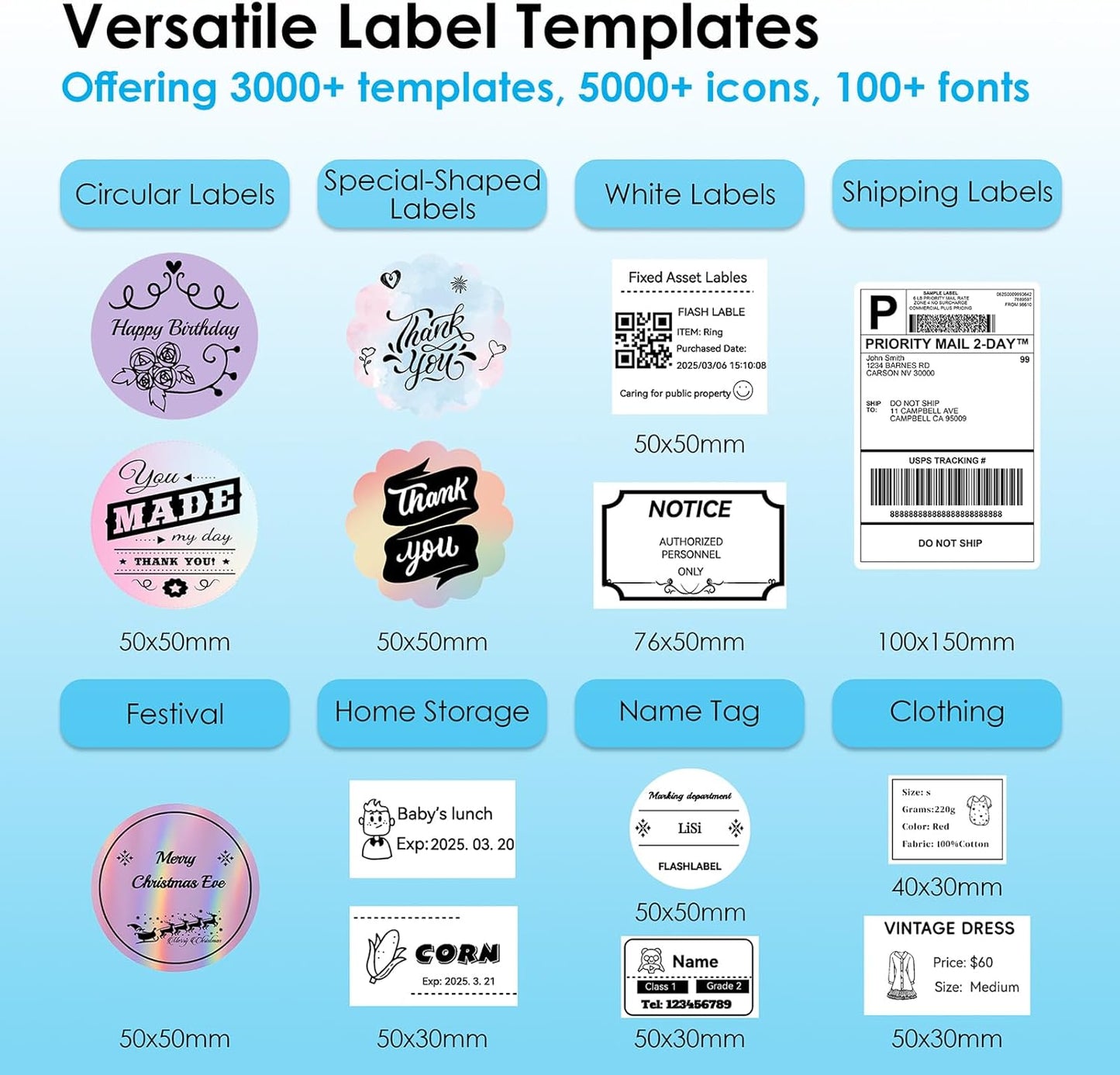 Bluetooth Thermal Label Printer, 4x6 Wireless Thermal Shipping Label Printer for Small Business, Compatible with iPhone,Android,Windows,Mac,Chromebook –Works with Ebay Shopify USPS&More, Black