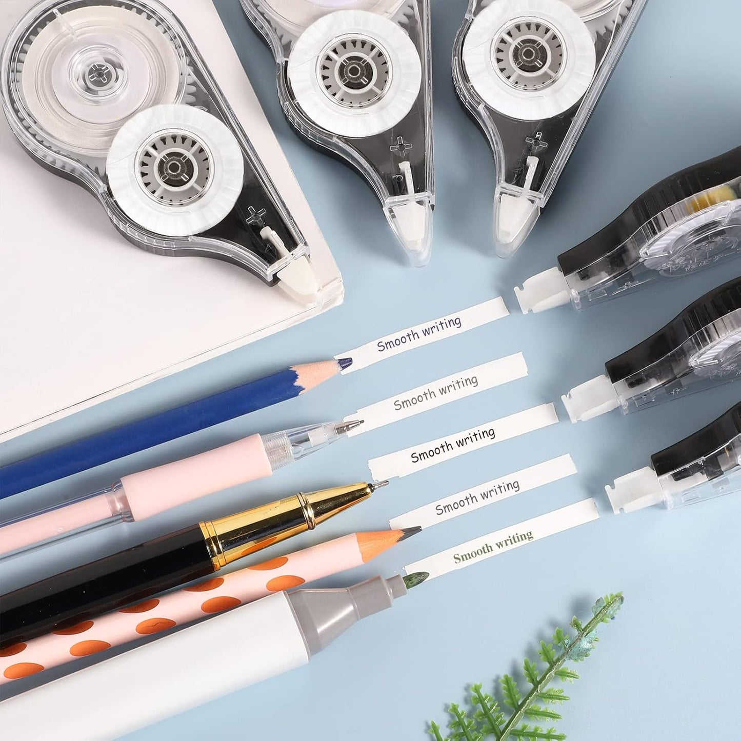 BESARME 12 Pack Correction Tapes, 39 Feet Each Correction Tape Roller Correction Tape Pen for Students Office Supplies, 1/5 X 472 Inches