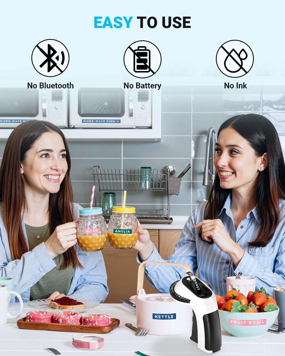 Phomemo Embossing Label Maker Machine, Vintage Embossed Label Maker, Retro Embosser Labeler with 6 Rolls Label Tapes, Old School Label Makers Waterproof for Home Office Kids DIY Crafting -Black