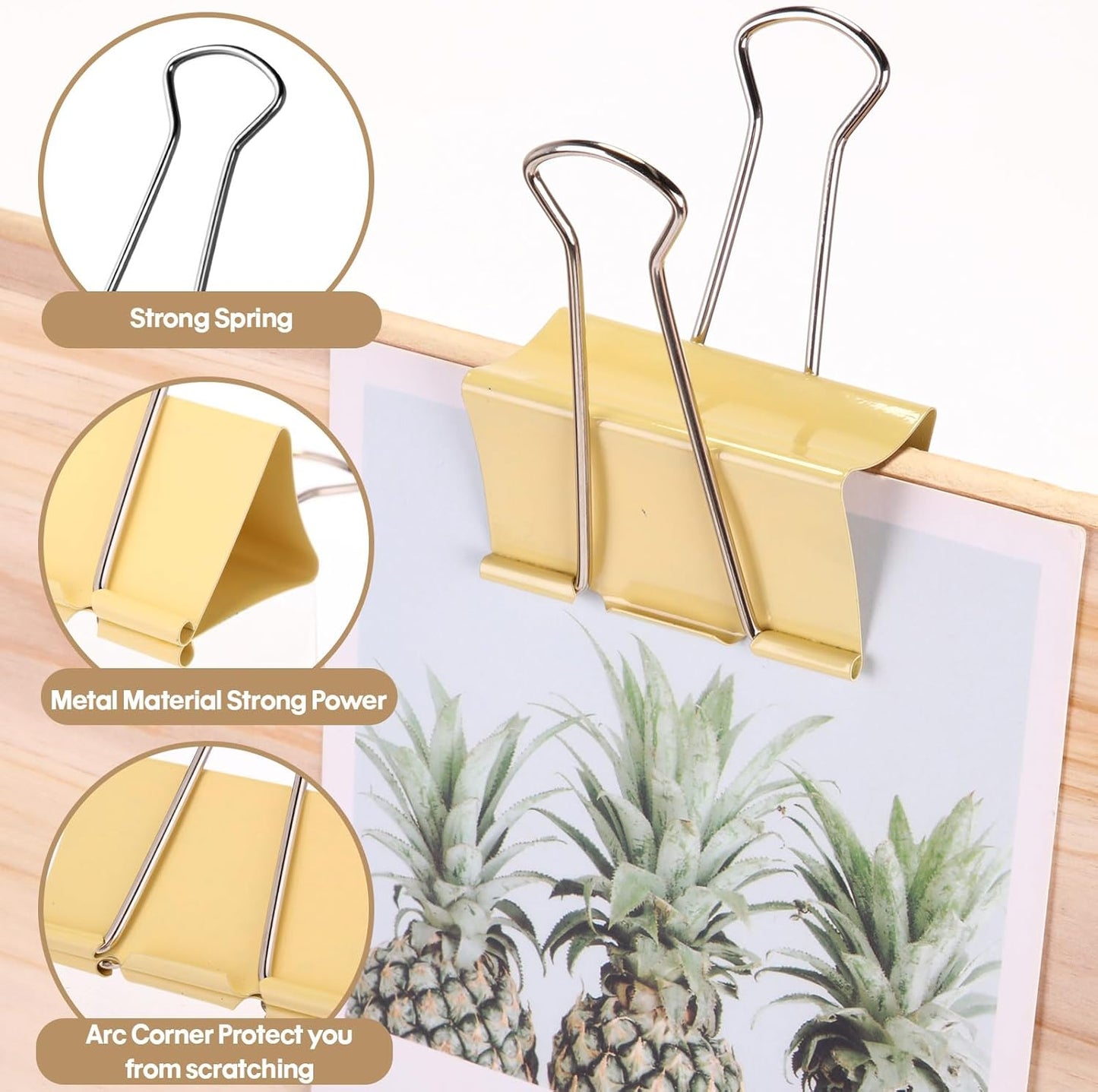 Jetec 48 Pcs 3 Inch Jumbo Binder Clips Extra Large Binder Clips Bulk Colored Big Heavy Duty Metal Giant Large Paper Clamps for Office and Home Supplies Organization Kitchen Food Bags Drawing