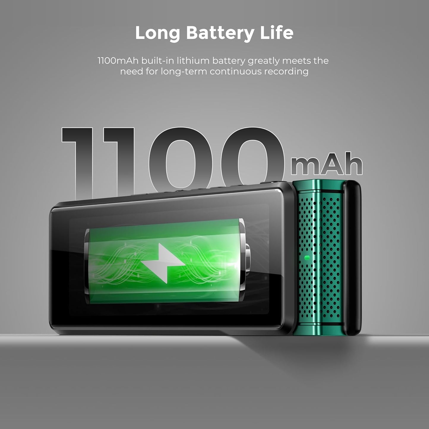 136GB Digital Voice Recorder with Playback, Innioasis R1 Full Touchscreen Voice Recorder with AI Intelligent Transcription and Bluetooth, Voice Activated Sound Audio Recorder Device with Mic (Green)