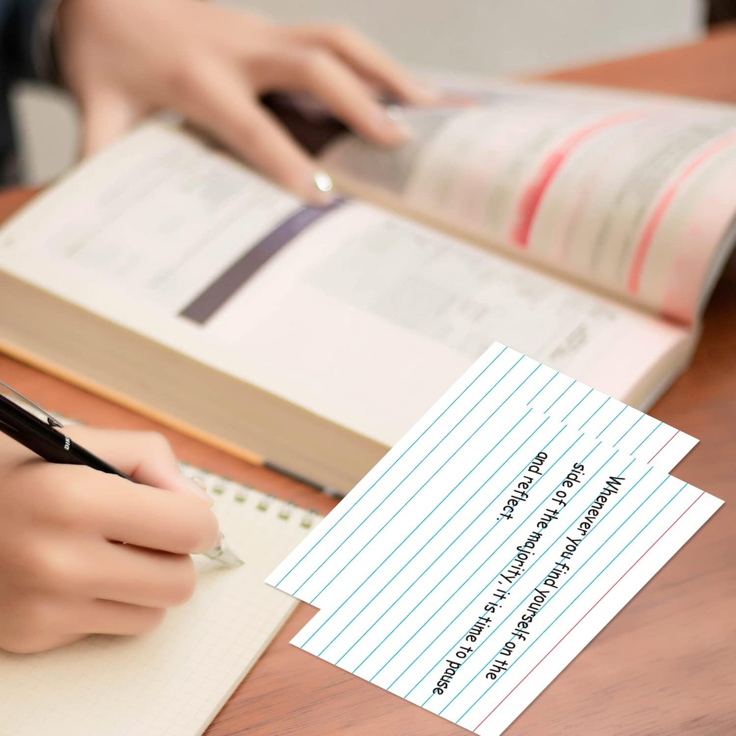 KAISA Lined Index Card 3"x5" Index Cards Flashcards, 2400 Count Ruled on Front, Blank on Back Index Cards, White 24 pack of 100 Shrink, Made in the USA