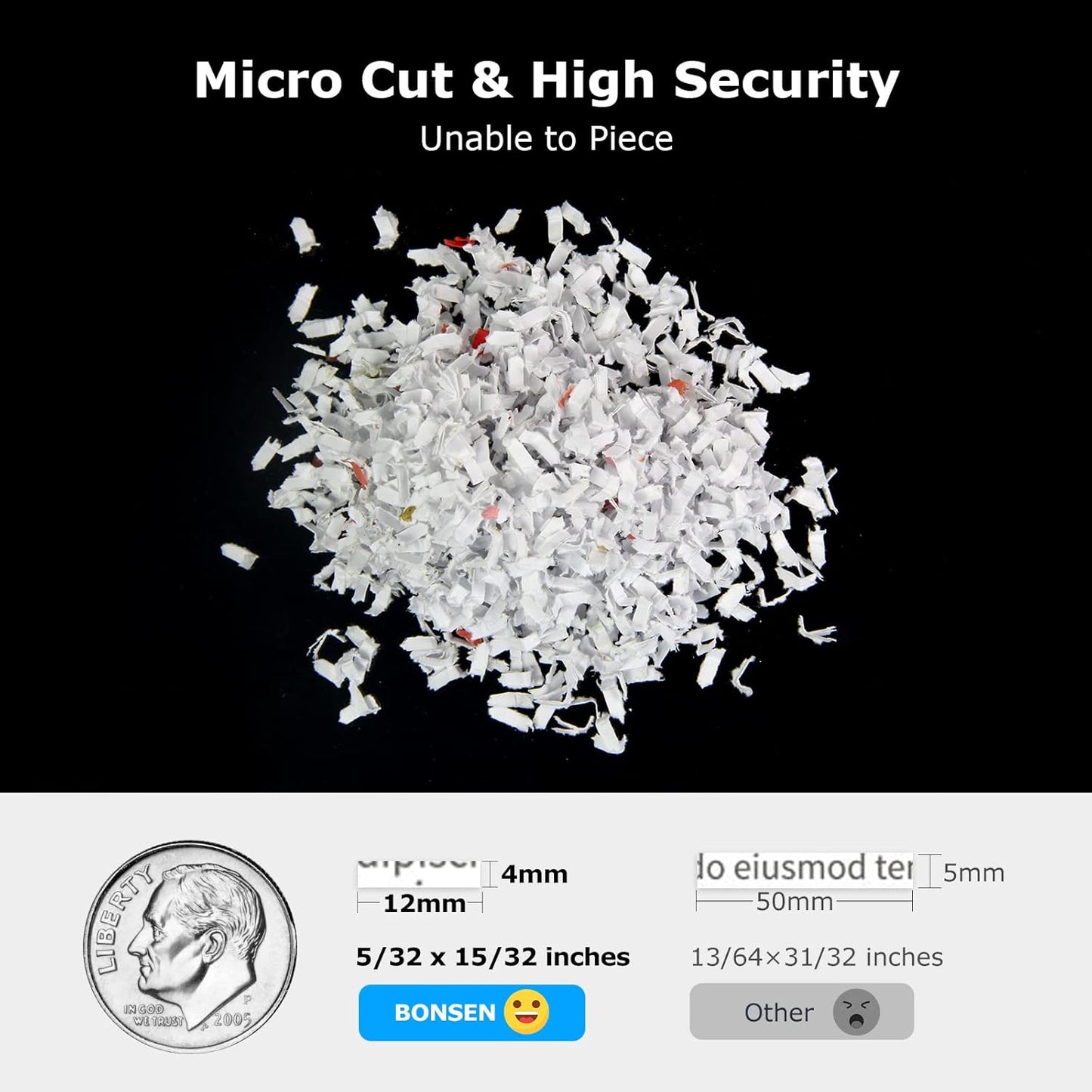 BONSEN Shredder for Office, 120-Sheet Auto Feed Paper Shredder, Micro Cut Paper Shredders for Home Office Use, 30 Minutes/High Security Level P-4/6 Gallon Bin (S3110)