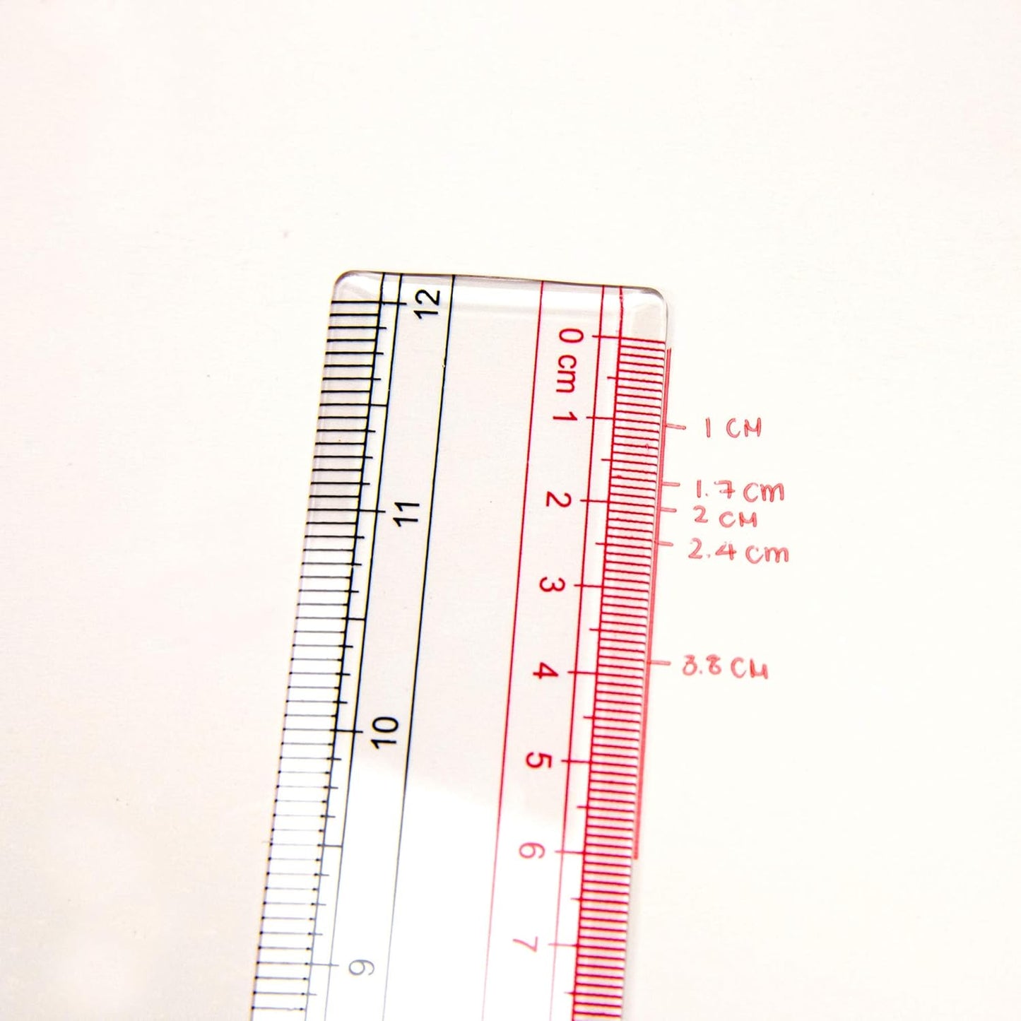 BAZIC Plastic Clear Ruler 12" (30cm), Inches Centimeter Metric Measuring Drafting Rulers, 288-Packs