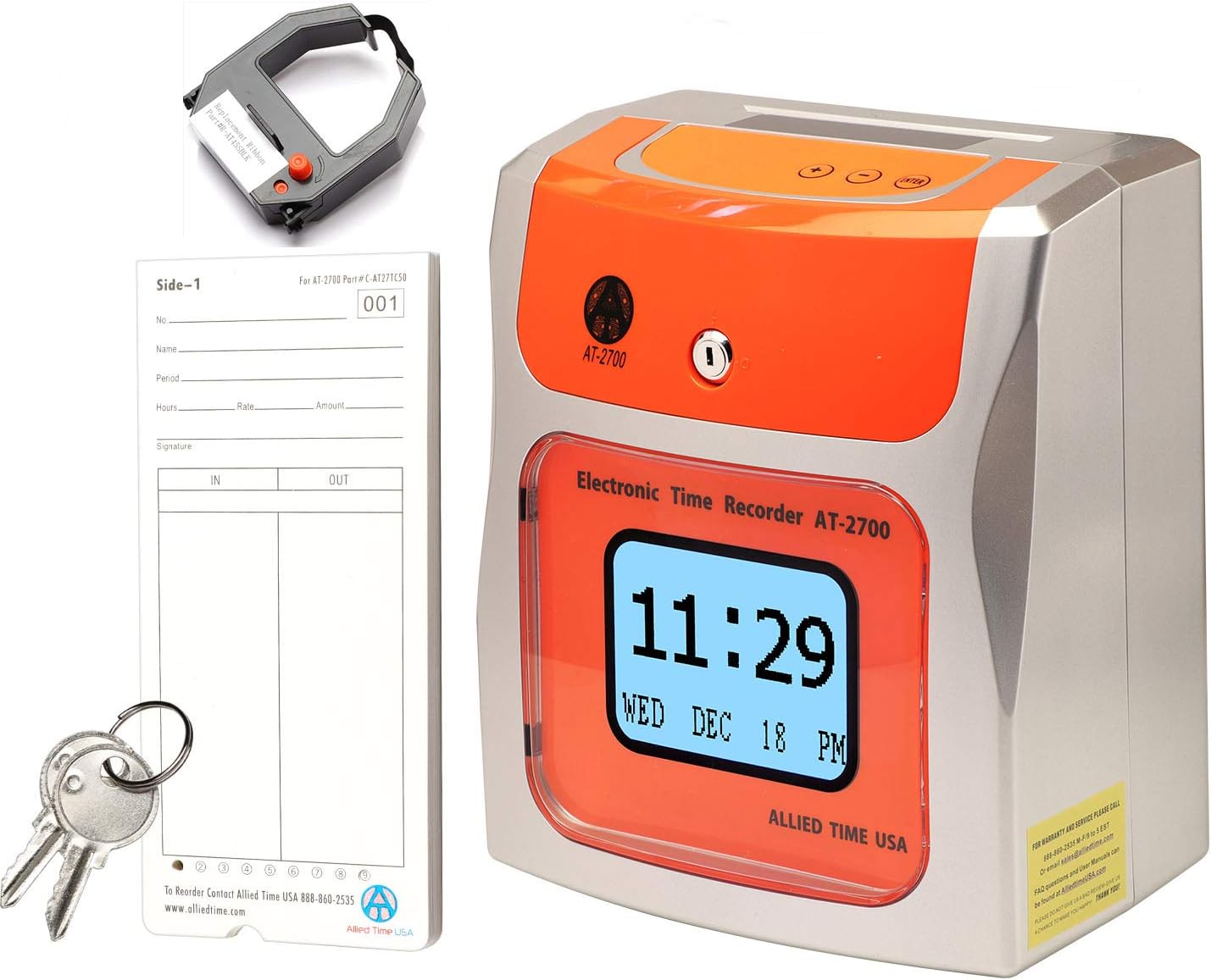 Touch Free Small Business Time Clock AT-2700