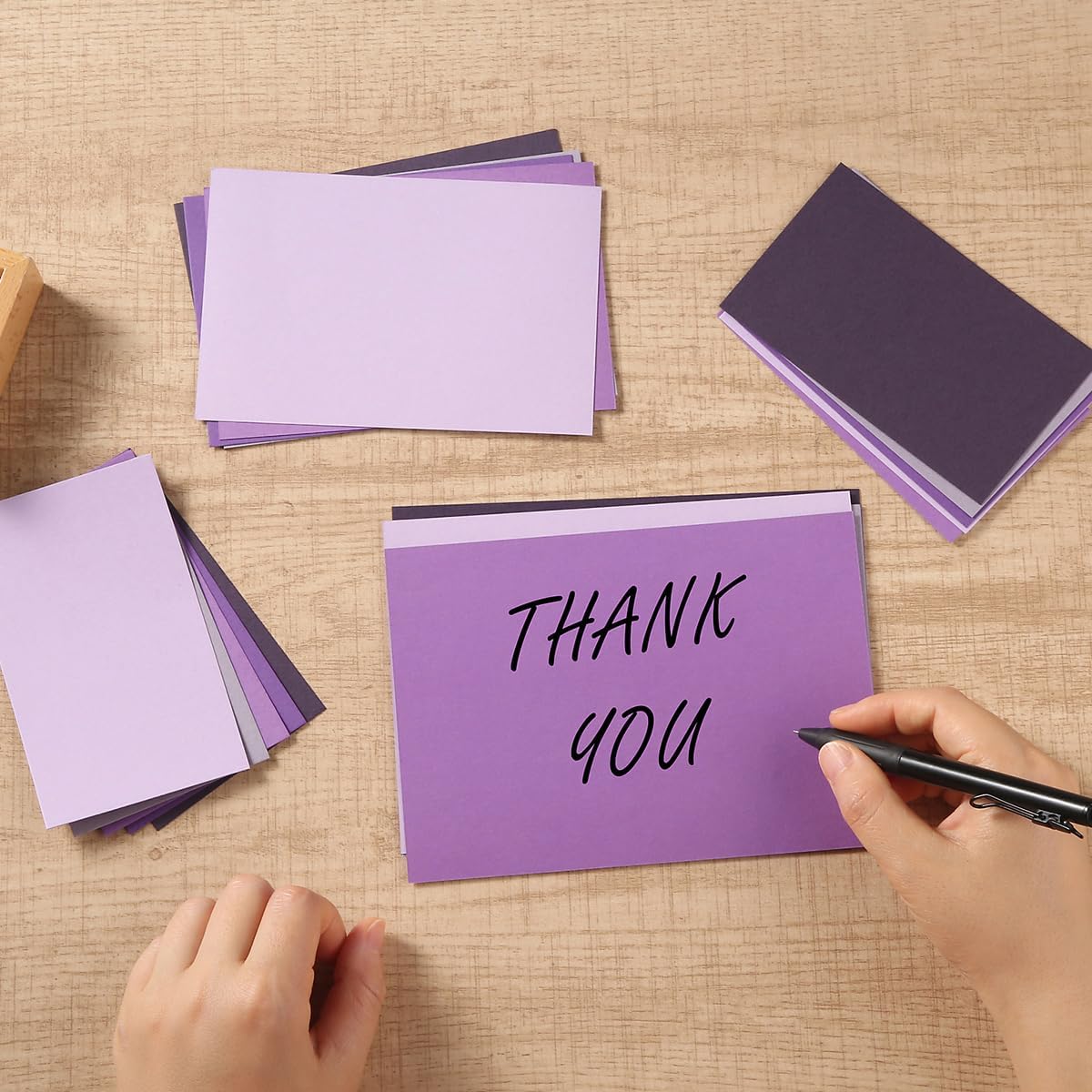 50 Sheets Colored Cardstock Paper 5 Colors, 250 GSM Heavy Card Stock for DIY Art Projects, Cards (Purple, 5x7)