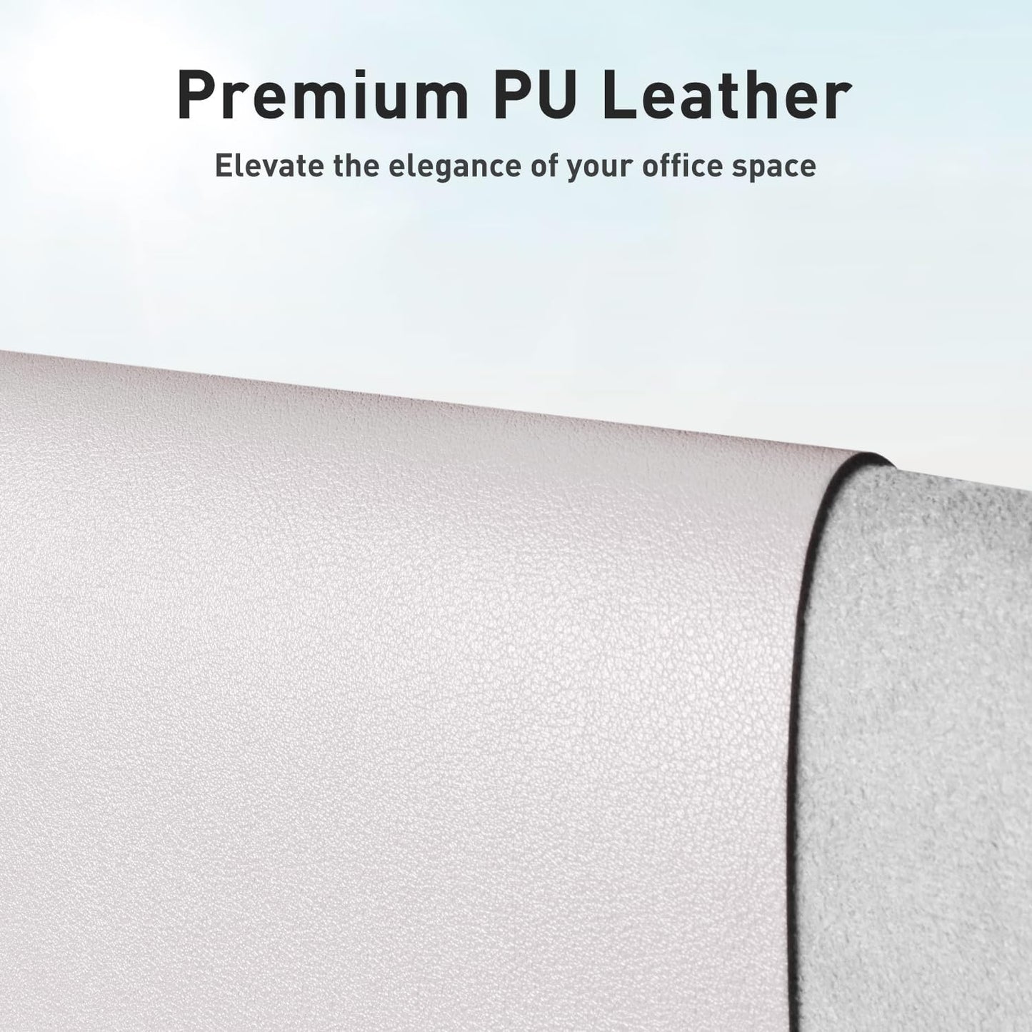 Aothia Large PU Leather Desk Pad Protector – Non-Slip Mouse Pad & Writing Mat for Office/Home, Waterproof, Easy to Clean (31.5" x 15.7", Pale Lavender White)
