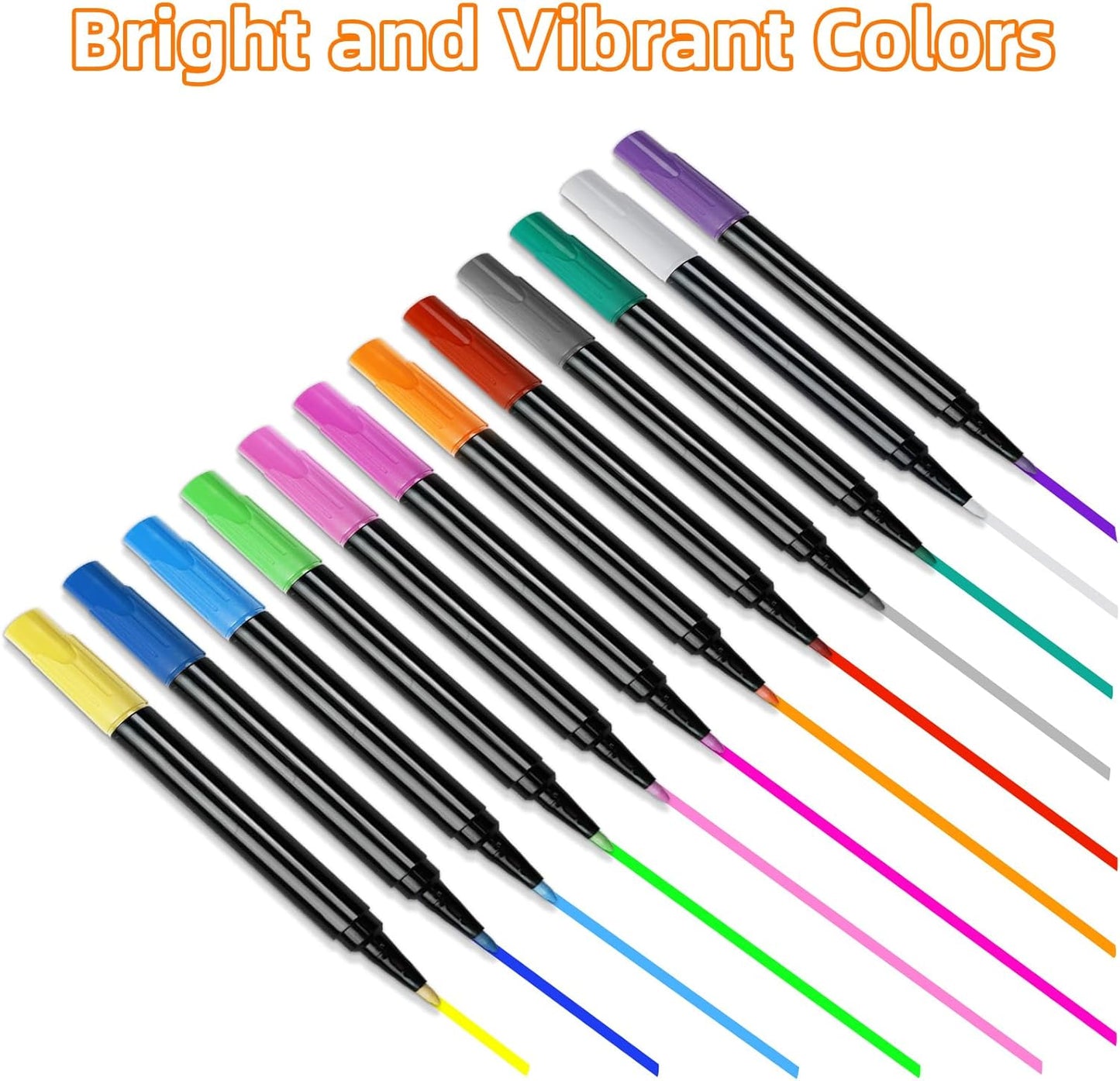 12-Color Neon Paint Markers for LED Note Board with Colors, Fluorescent Ink Design, Erasable Markers for LED Writing Boards, Best Gift for Kids