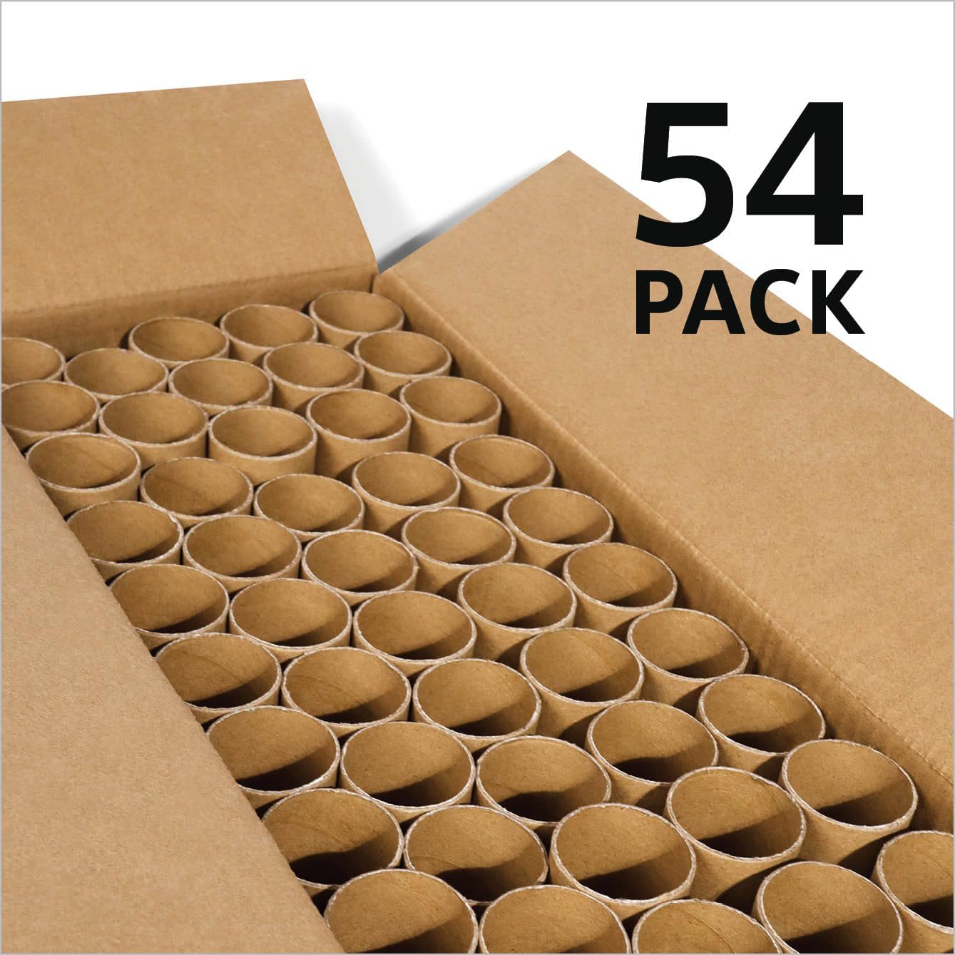 54 PC Cardboard Paper Tubes for Crafts - 10" x 1.5" Inch Kraft Thick Paper Towel Rolls for Classrooms, Projects, DIY, Arts and Crafts
