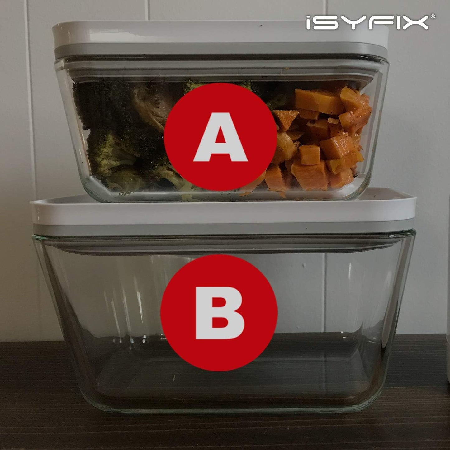 iSYFIX Red Vinyl Letters Stickers - 3 inch Self-Adhesive, A to Z, 4 of Each Letter - Premium Decal for Indoor & Outdoor, For Inventory, Storage, Organizing, Alphabet for Boxes, Toolbox, Lockers & More