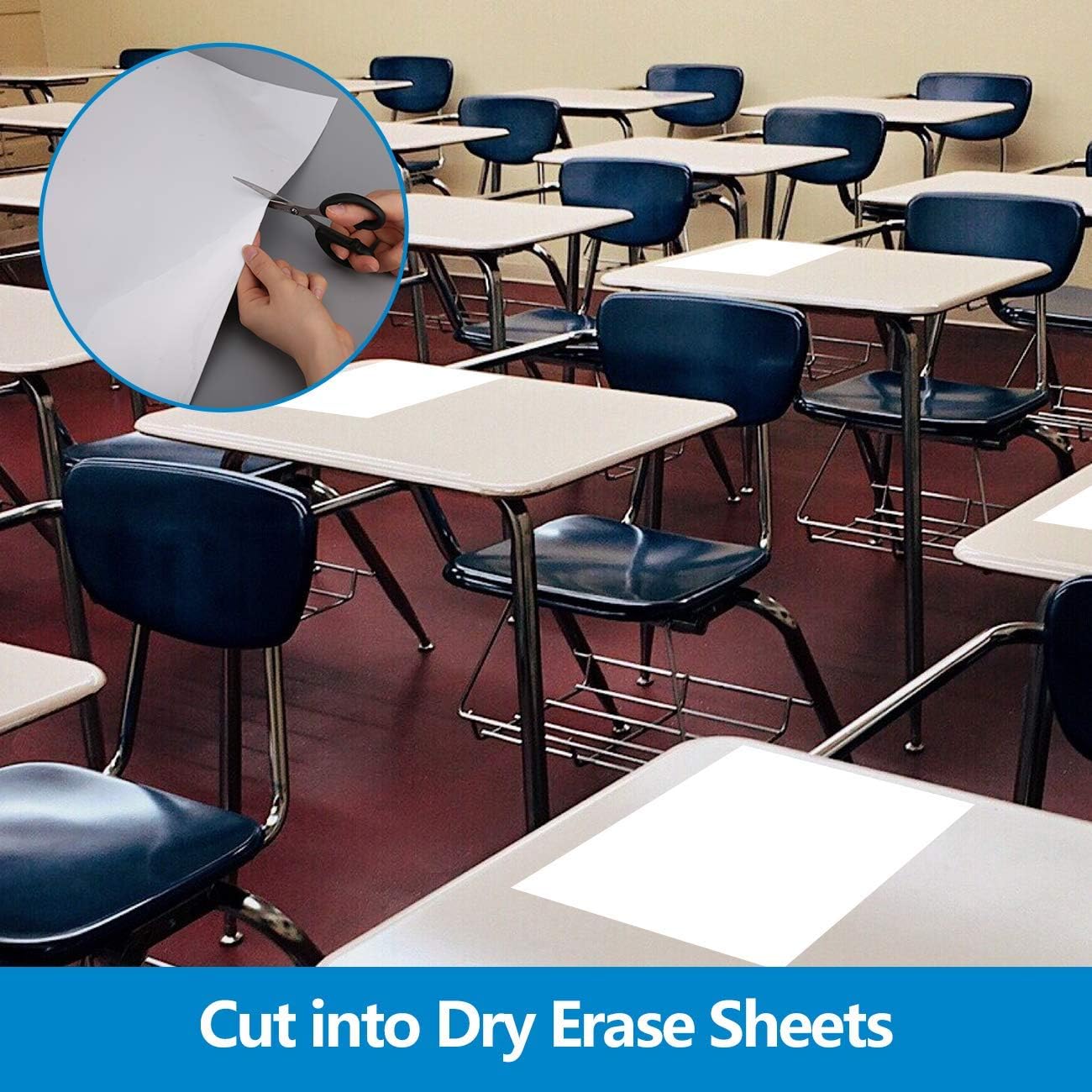 AFMAT Whiteboard Sticker, 36" x 24" Dry Erase Wallpaper, Stain-Proof & Super Sticky, No Ghost After 60 Days, Peel and Stick White Board Adhesive Paper Roll for Home/Office/Classroom, 3 Markers