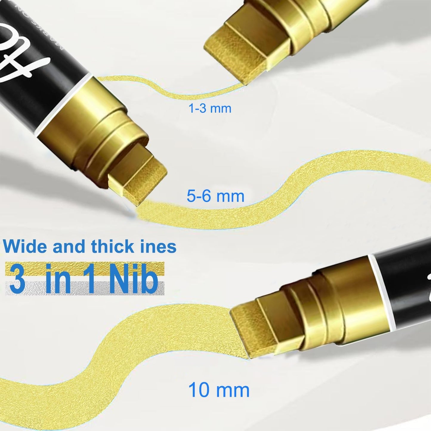 acrylic paint markers, 4 jumbo colored markers, 10mm jumbo felt tip, waterproof and permanent ink paint pens for rock painting, stone, ceramic, glass, wood, canvas, outdoor paintings,signs