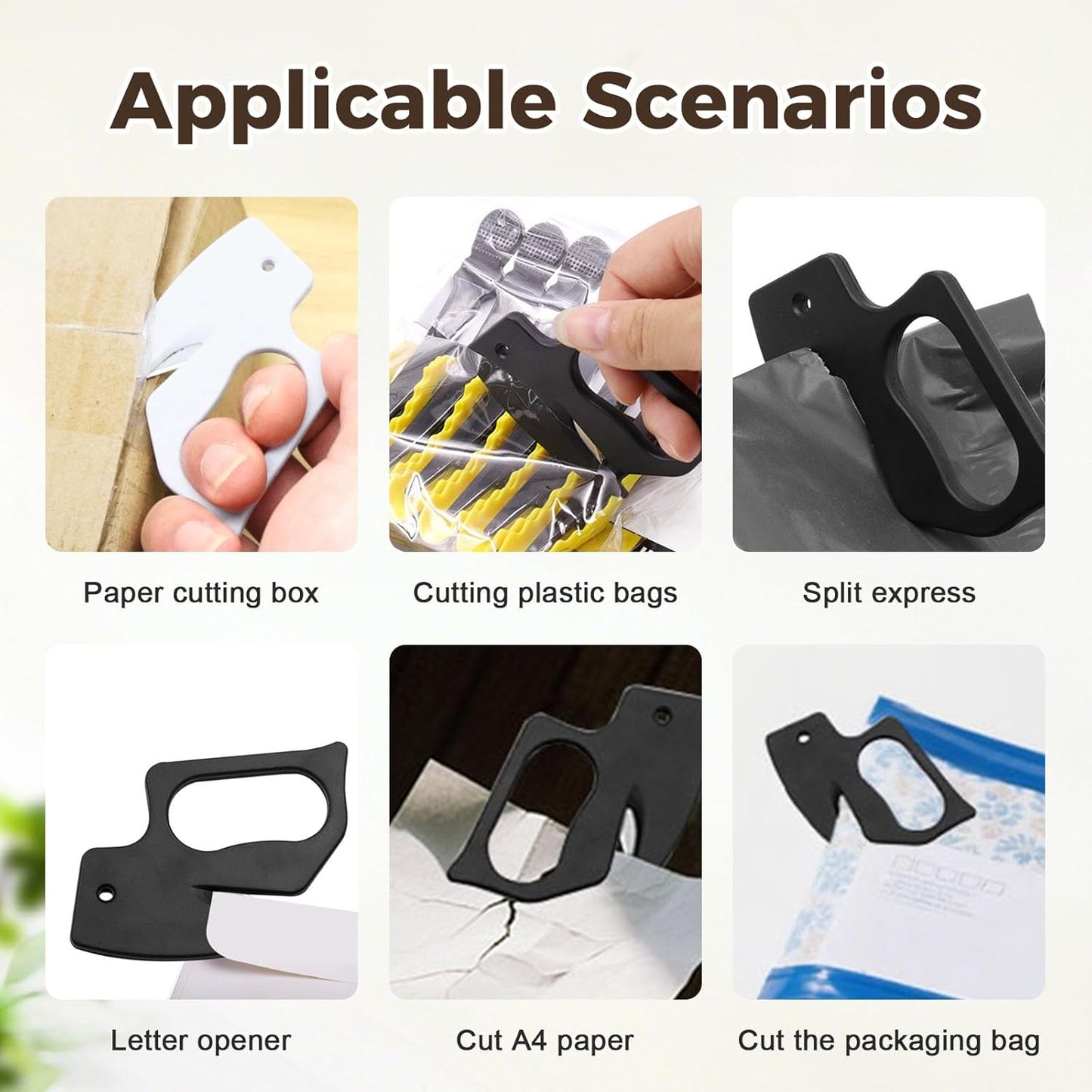 Envelope Opener, New Upgrade Envelope Opener Slitter with Concealed Blade, Envelope Opener for Office, Wrapping Paper Cutter Package Opener Tool (3 PCS)