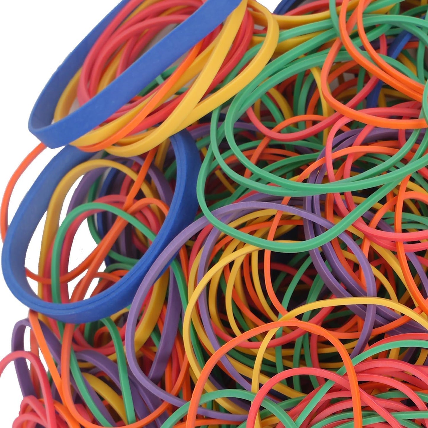 Assorted Color & Size Rubber Bands - Size #54 - Rubber Band Depot - Everyday Bands, Business Rubber Bands - 1/4 Pound Bag