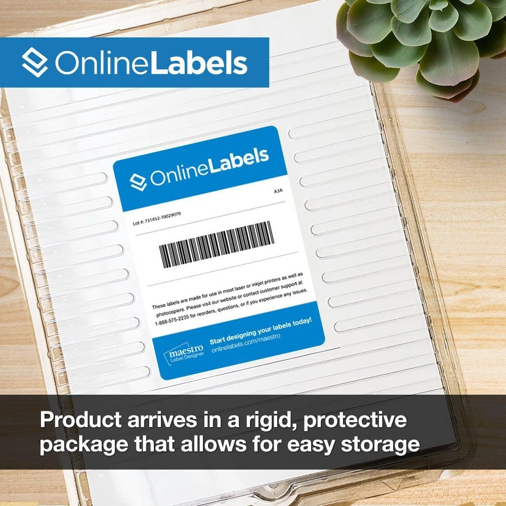 8.5 x 5.5 Half-Sheet Shipping Labels - Permanent, White Matte - for FBA, FedEx, UPS - Pack of 4,000 Labels, 2,000 Sheets - Inkjet/Laser Printers - Online Labels