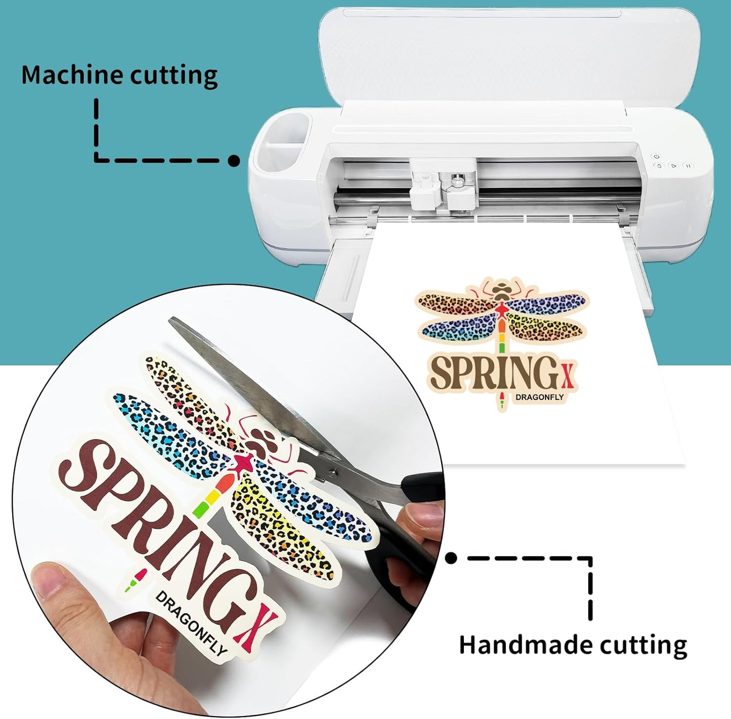 Iron on Heat Transfer Paper for T Shirts (8.5x11'', 20 Sheets) Iron-on Transfers Paper for Light Fabric Printable Heat Transfer Vinyl for Inkjet Printer (light fabric, 20pcs)