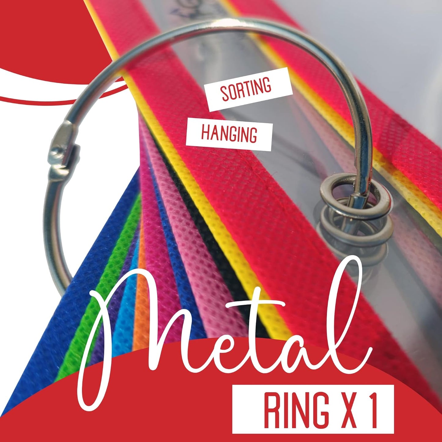 6 Packs Oversized Dry Erase Pockets Sleeves Reusable - 10x14 Dry Erase Sheets Ticket Holders 6 Assorted Colors with Binder Ring, Clear Plastic Sheet Protectors, Teacher School Classroom Supplies