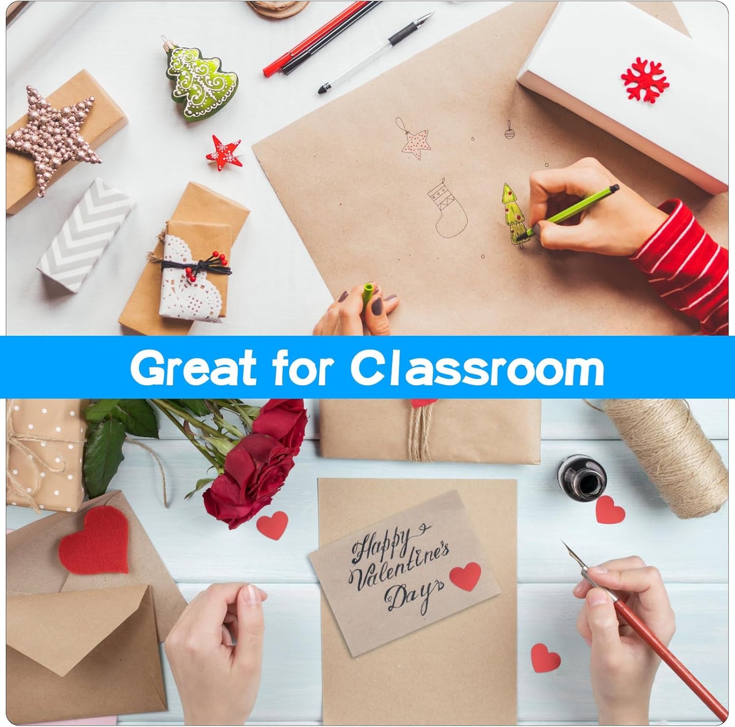 50 Pcs Kraft Brown Poster Boards, VinTS 11.7 * 16.5 Inches A3 Size Poster Board 230g Heavyweight Blank Display Board for School Arts, Classroom Crafts, Exhibits and Notices