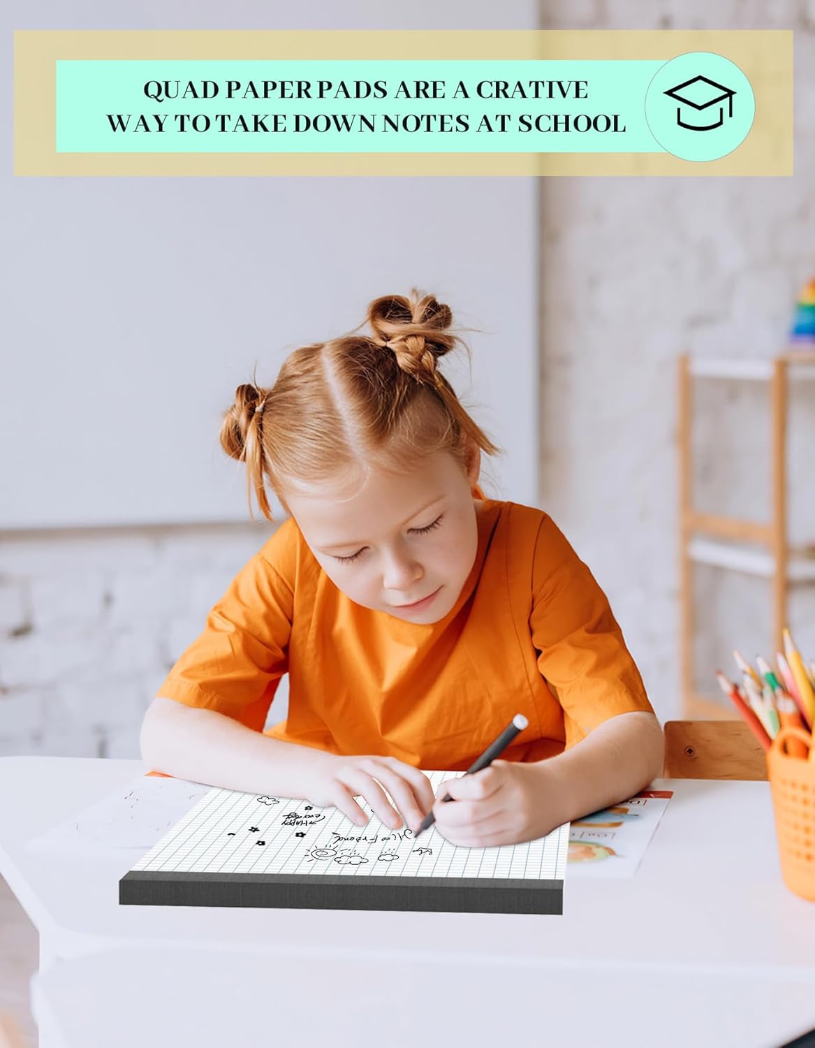 11x17 Graph Paper Pad, 4x4 Quad Ruled, 30 Sheets Large Graphing Paper 11'' x 17'' Engineering Paper, Blueprint Quadrille Grid Paper Blue Lines for Drawings, Drafting, Engineering Drawing, and Planning