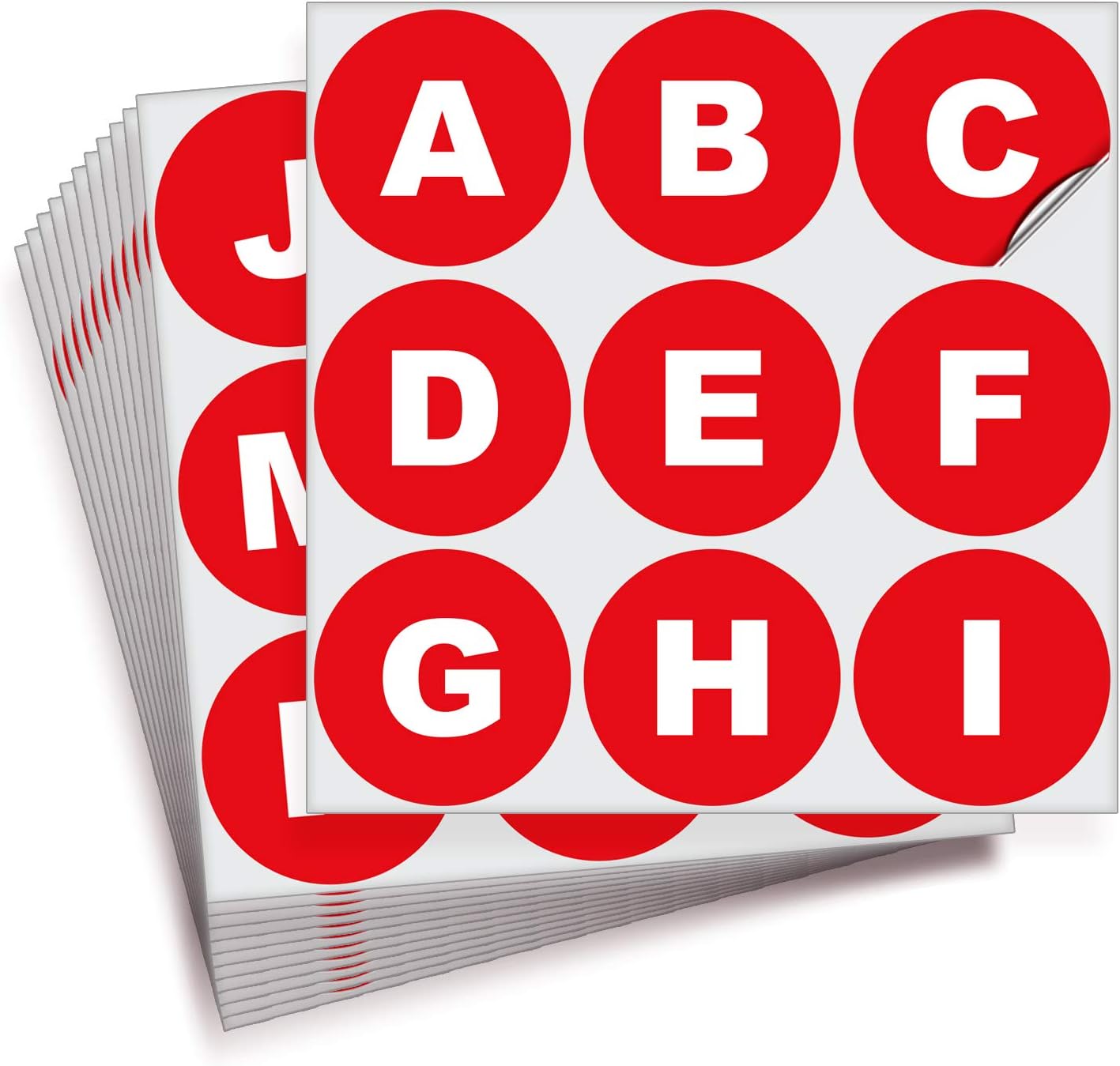 iSYFIX Red Vinyl Letters Stickers - 3 inch Self-Adhesive, A to Z, 4 of Each Letter - Premium Decal for Indoor & Outdoor, For Inventory, Storage, Organizing, Alphabet for Boxes, Toolbox, Lockers & More