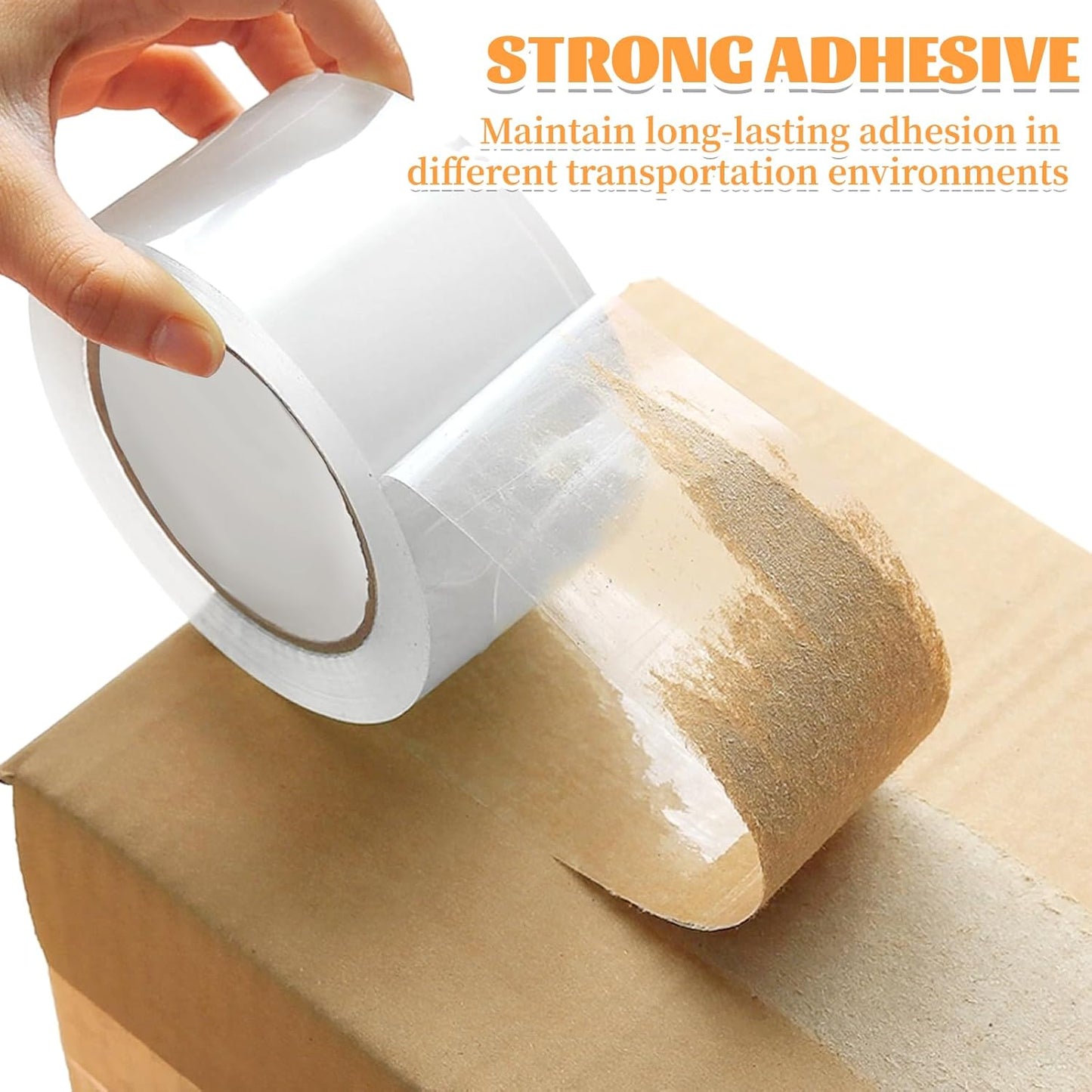Heavy Duty Packing Tape,6 Rolls Clear Packaging Tape with 1 refillable Dispenser, 1.88 Inches x 55 Yards, Designed for Shipping Tape for Moving, Shipping and Packing