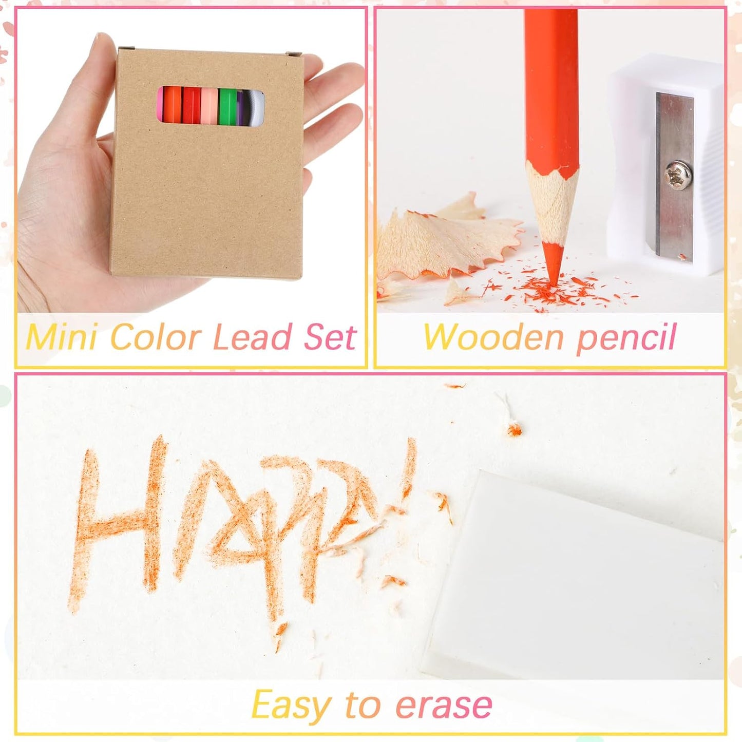 576 Pcs/ 48 Boxes Mini Drawing Class Colored Pencils Bulk for Kid 3.5 Inch Back to School Supplies Portable Short Fat Per Set 12 Different Color with Sharpener Eraser Coloring Pencils