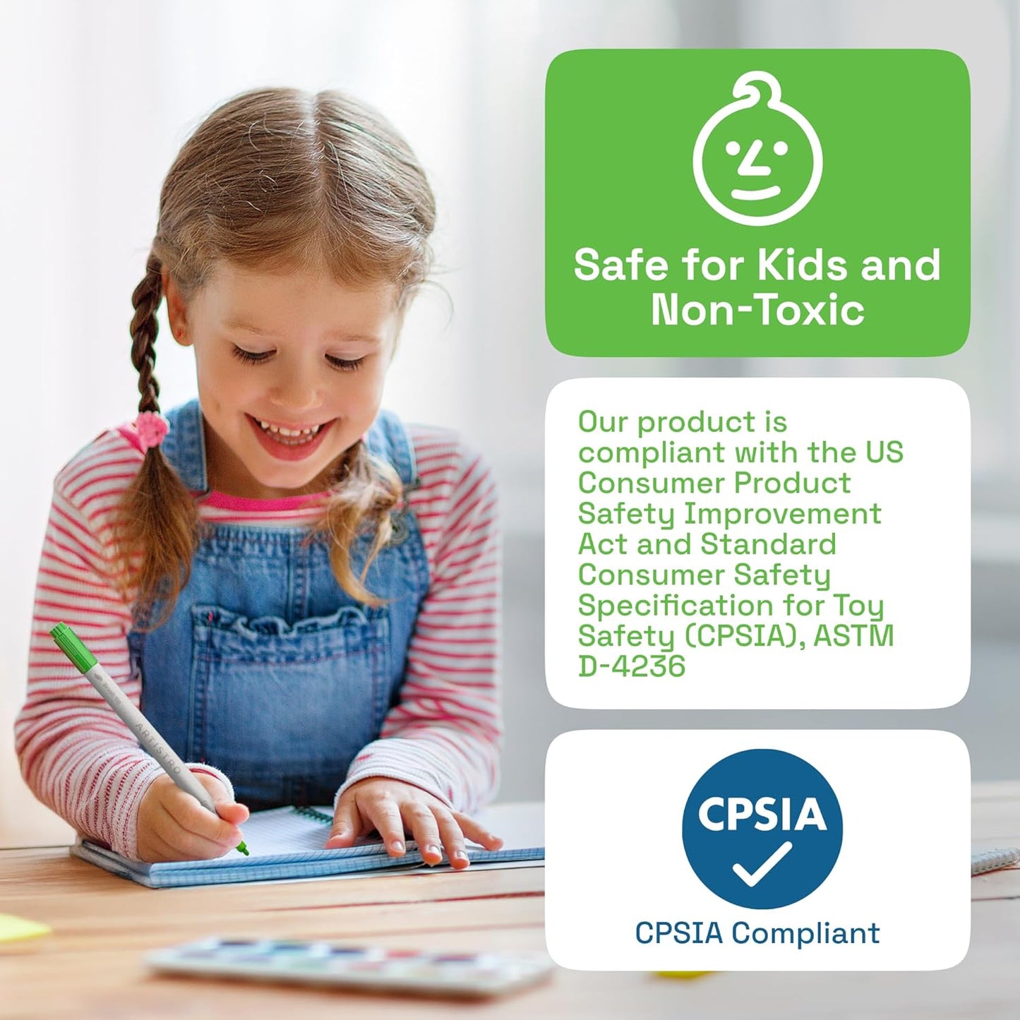 ARTISTRO 60 Dual Tip Acrylic Paint Markers, Acrylic Paint Pens, Fabric Markers for Textile, Rock, Glass, Wood, Paper, Ceramic, Canvas DIY Art Supplies Kit for Kids and Adults (Dual Tip Dot + Fine, 60)