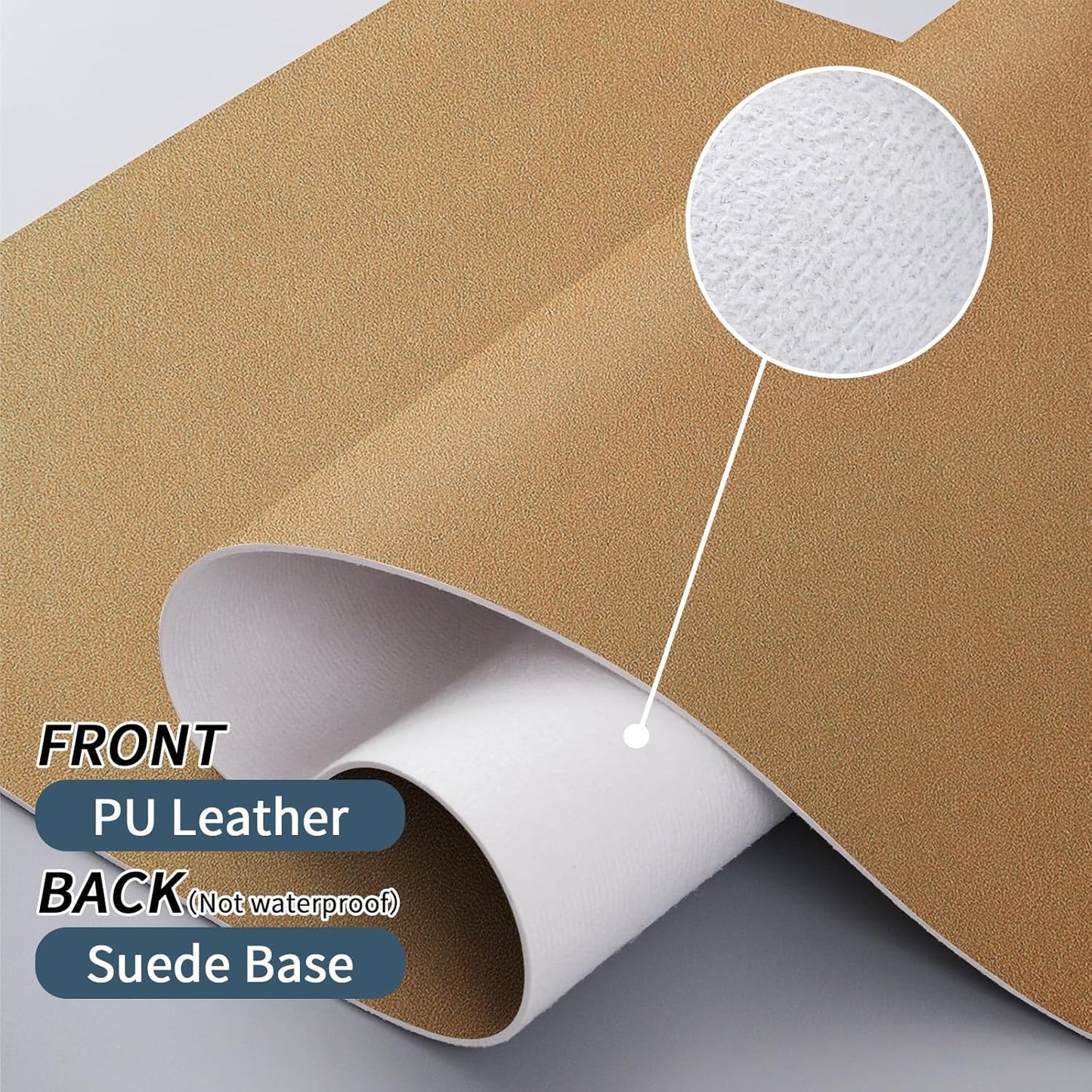 Bloss Gold Desk Mat, PU Large Mouse Pad for Desk, Desk Matt for Desktop, Desk Pad Mat Waterproof, Computer Mat for Office/Home/Decor/Desk Protector(31.5 x 15.7 Inches)