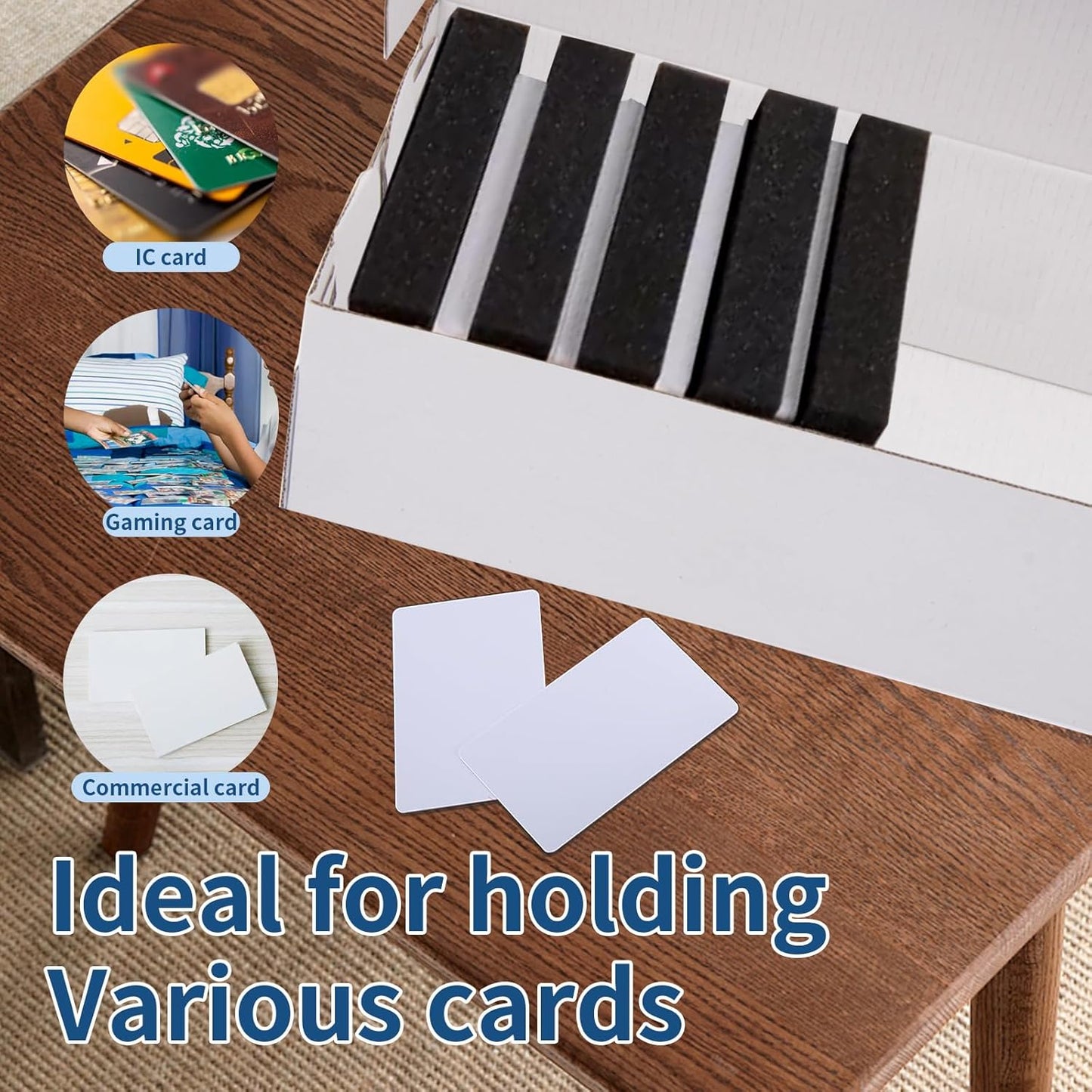 300 Pcs Foam Card Dividers Sponge Trading Card Dividers Shock Absorbing Card Sponge Separators High Elasticity Sponge Card Inserts for Sport Playing Game Cards Protection Supplies