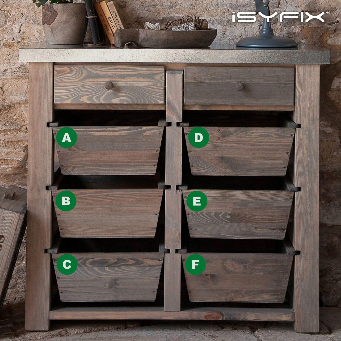 iSYFIX Green Vinyl Letters Stickers - 2 inch Self-Adhesive, A to Z, 4 of Each Letter - Premium Decal for Indoor & Outdoor, for Inventory, Storage, Organizing, Alphabet for Boxes, Toolbox, Lockers