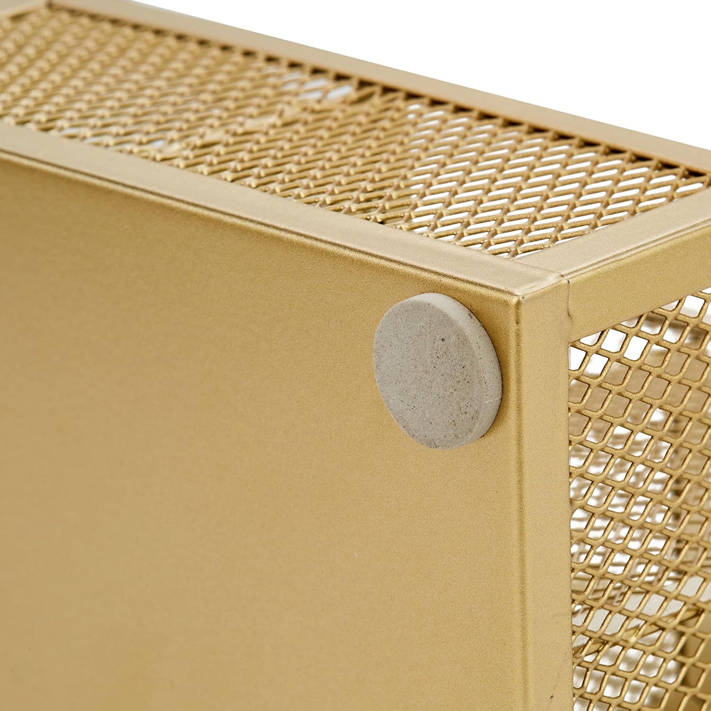 Annova Mesh Desk Organizer Office with 7 Compartments + Drawer/Desk Tidy Candy/Pen Holder/Multifunctional Organizer (Gold)