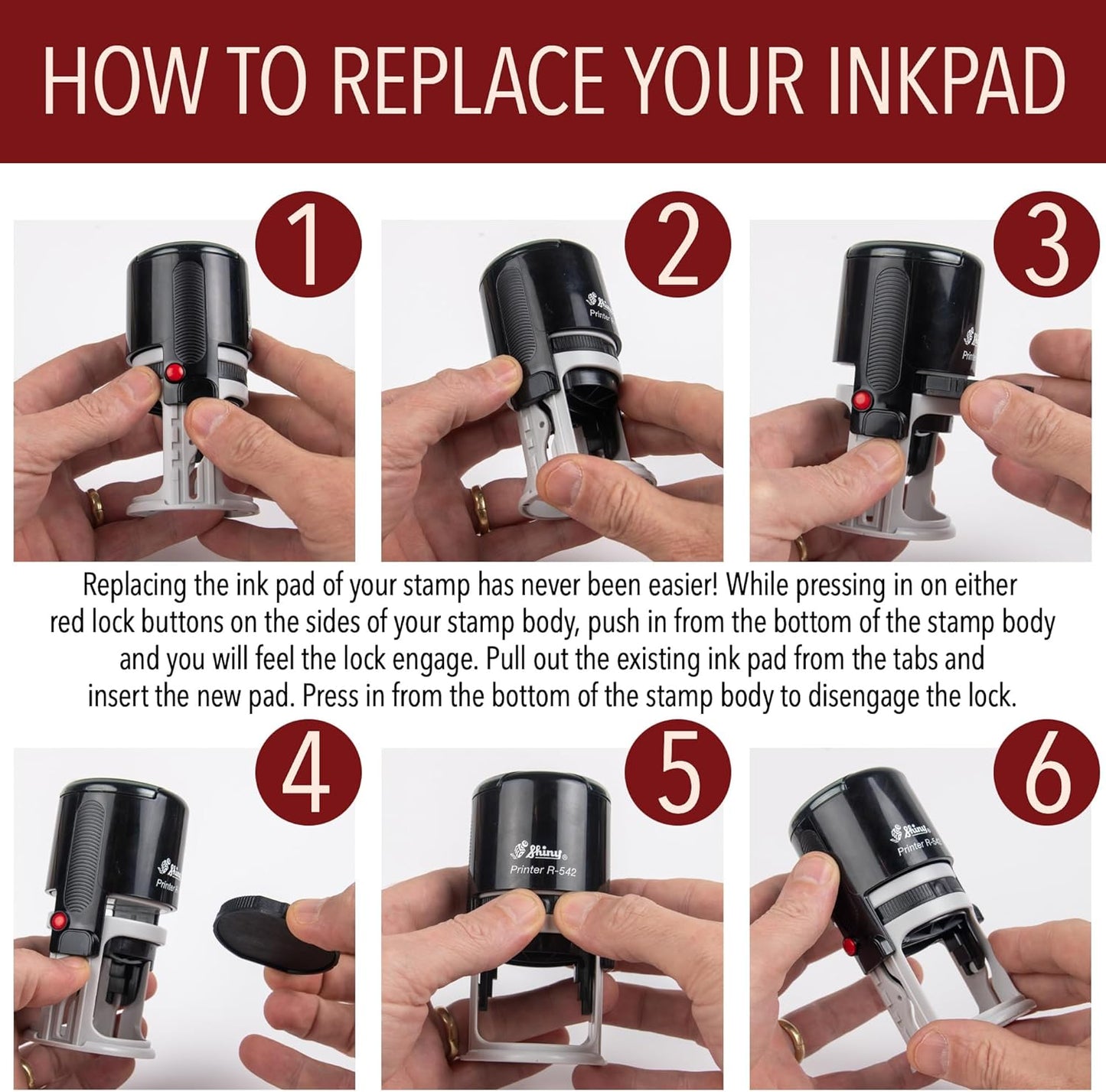 Indiana Round Notary Stamp | Official State Notary Stamp | Official Seals | Meets State Specifications (Indiana, Round Stamp)