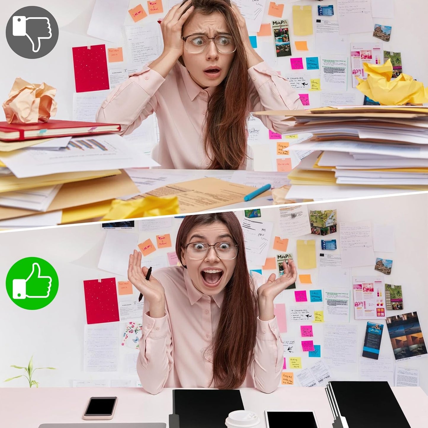 100 Packs Colored File Folders,Black File Folders,Two Tone Color File Folder 8.5 x 11 Inch,1/3 Cut Tabs Letter Size,Manila File Folders for Office,School and Home,Organization